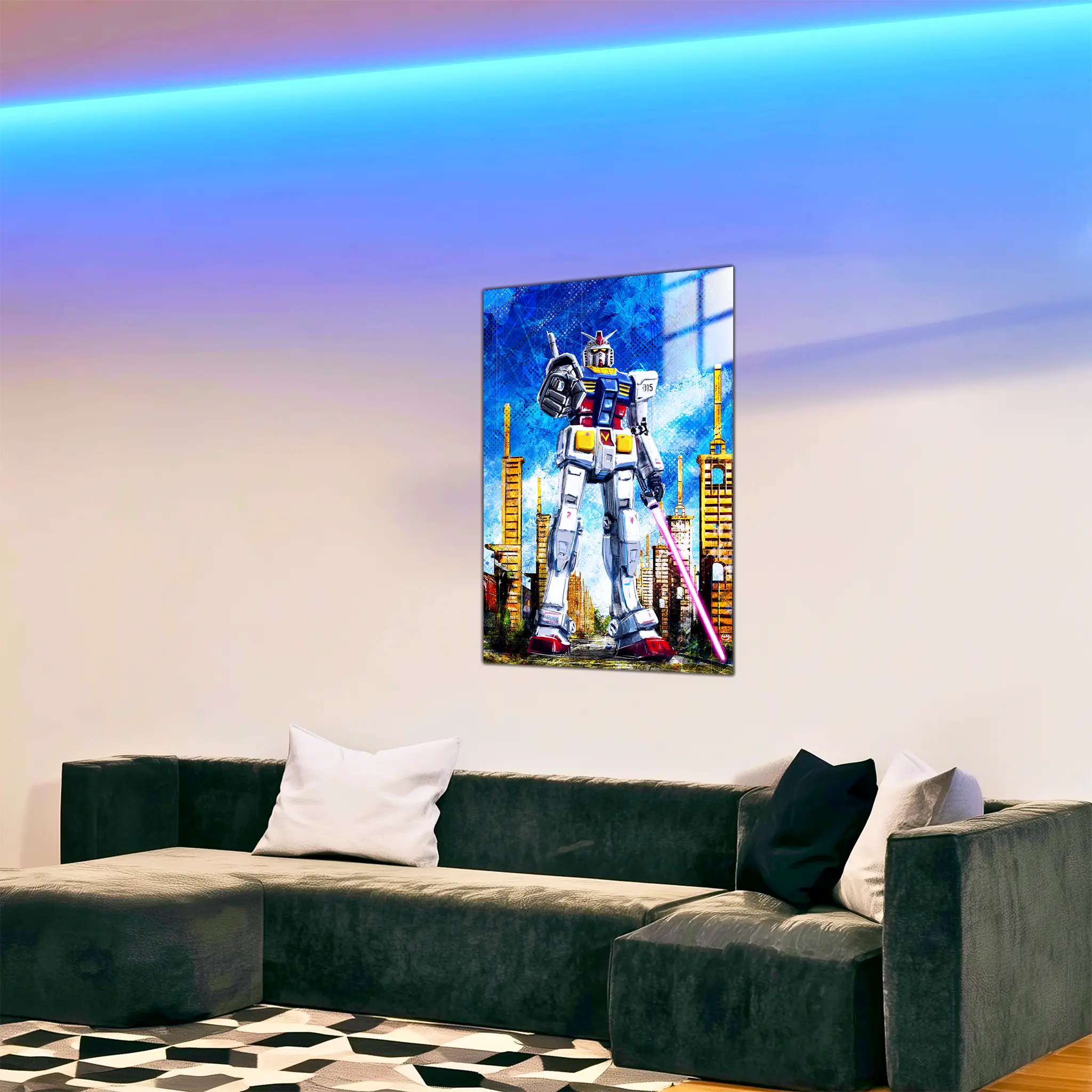tableau-gundam-parco-dora-turin-dans-le-salon | DreamWay