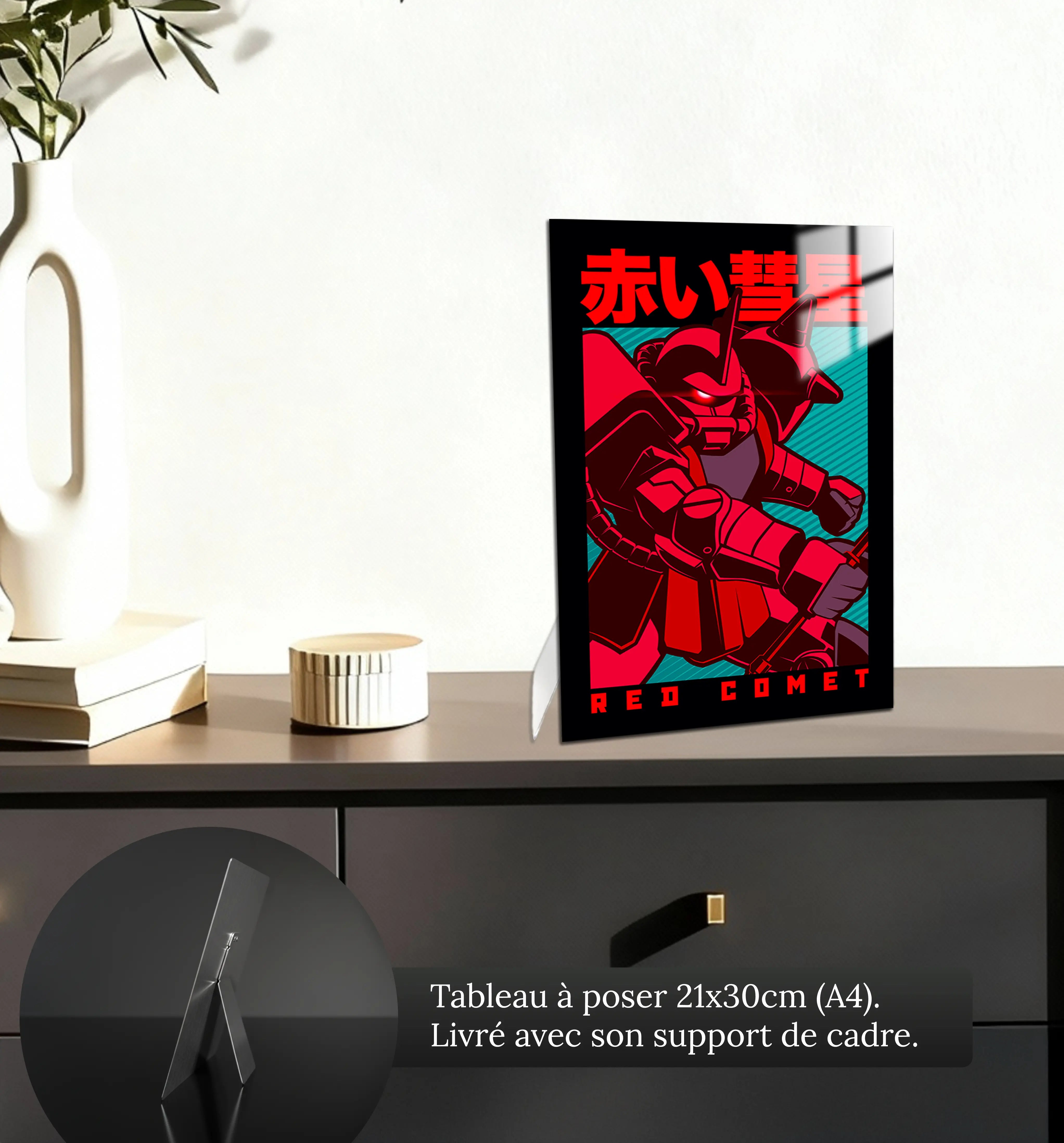 tableau-gundam-the-red-comet-petit-format-a-poser-sur-meuble | DreamWay