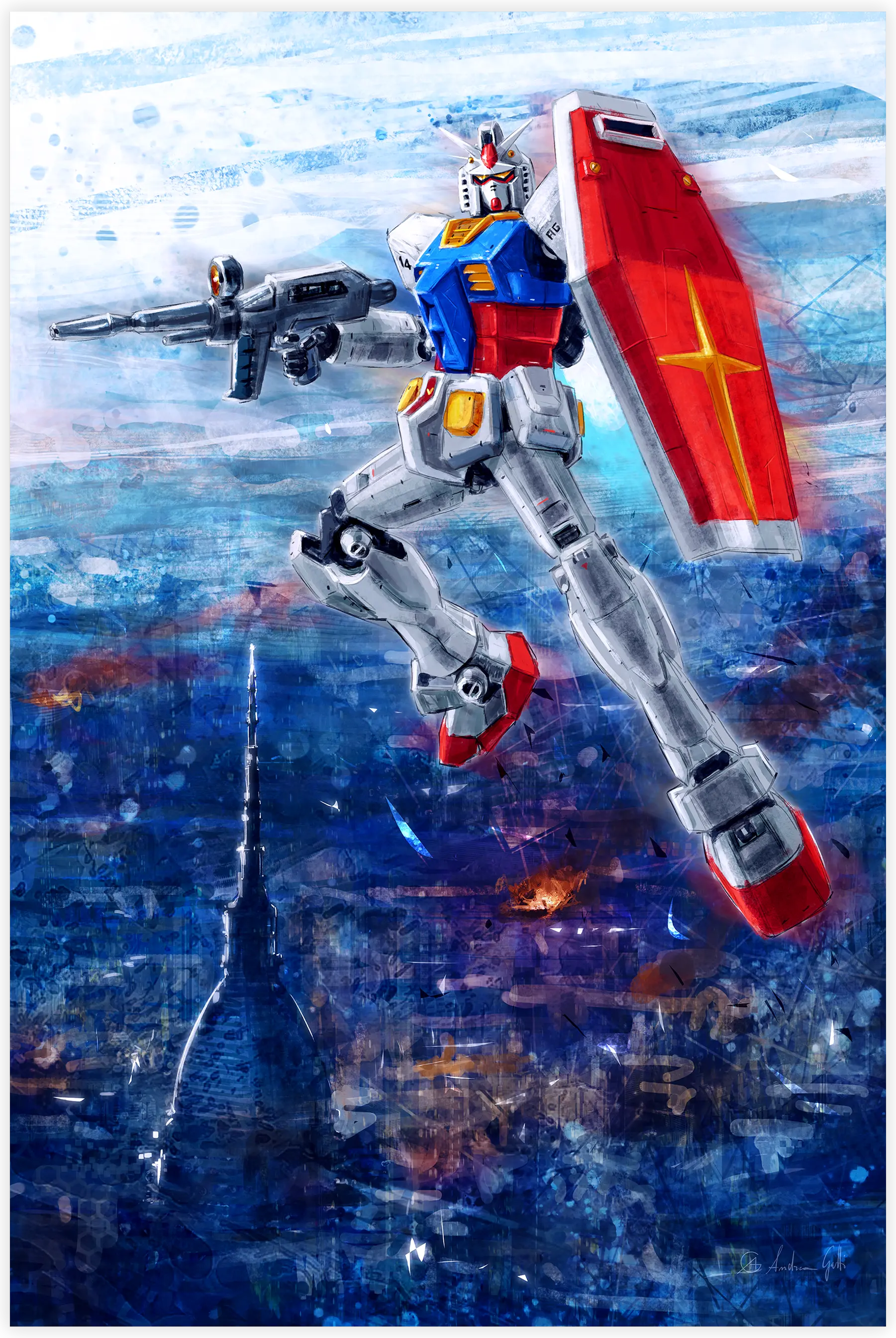 tableau-gundam-turin-en-vol | DreamWay