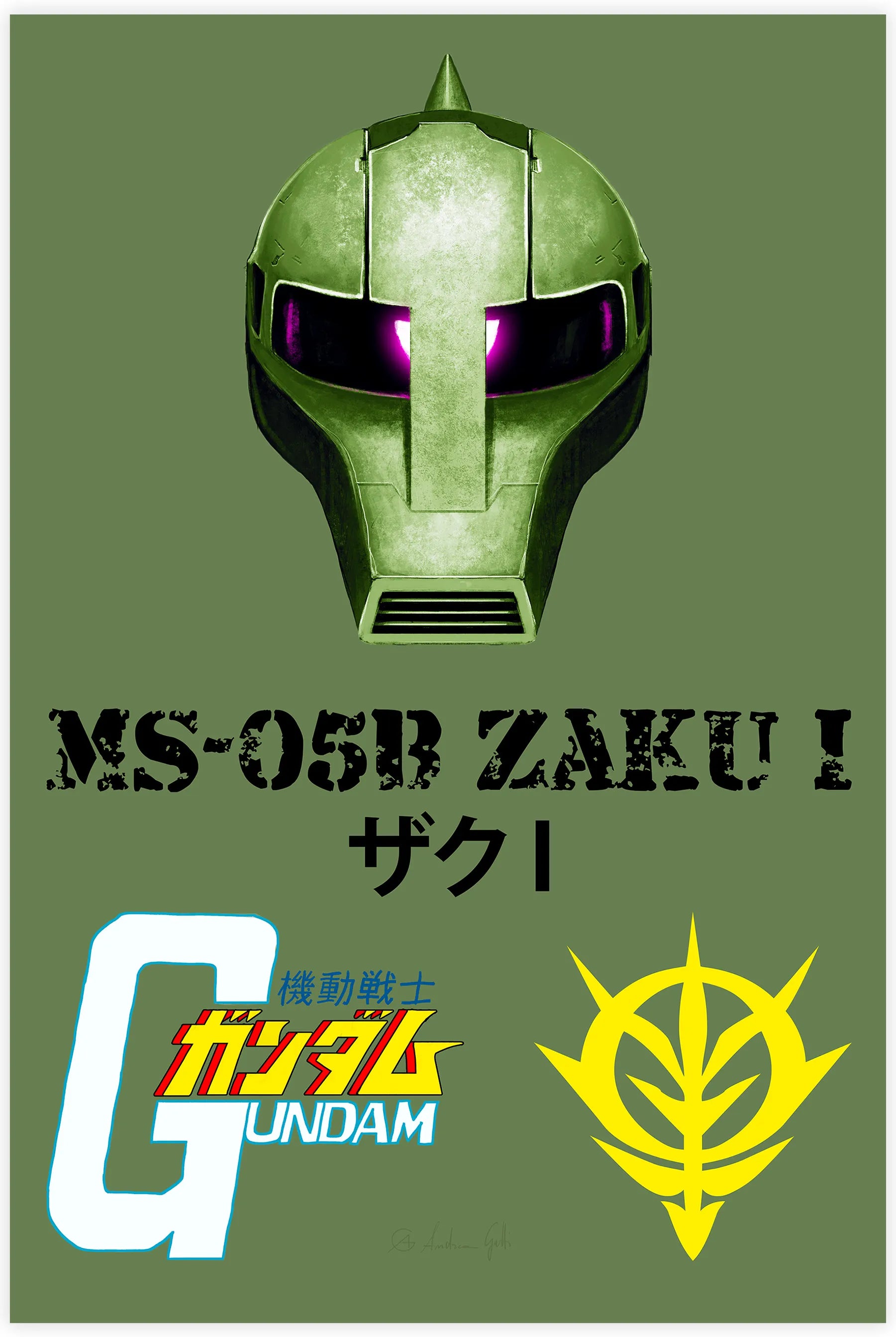 Tableau Gundam Zaku 1