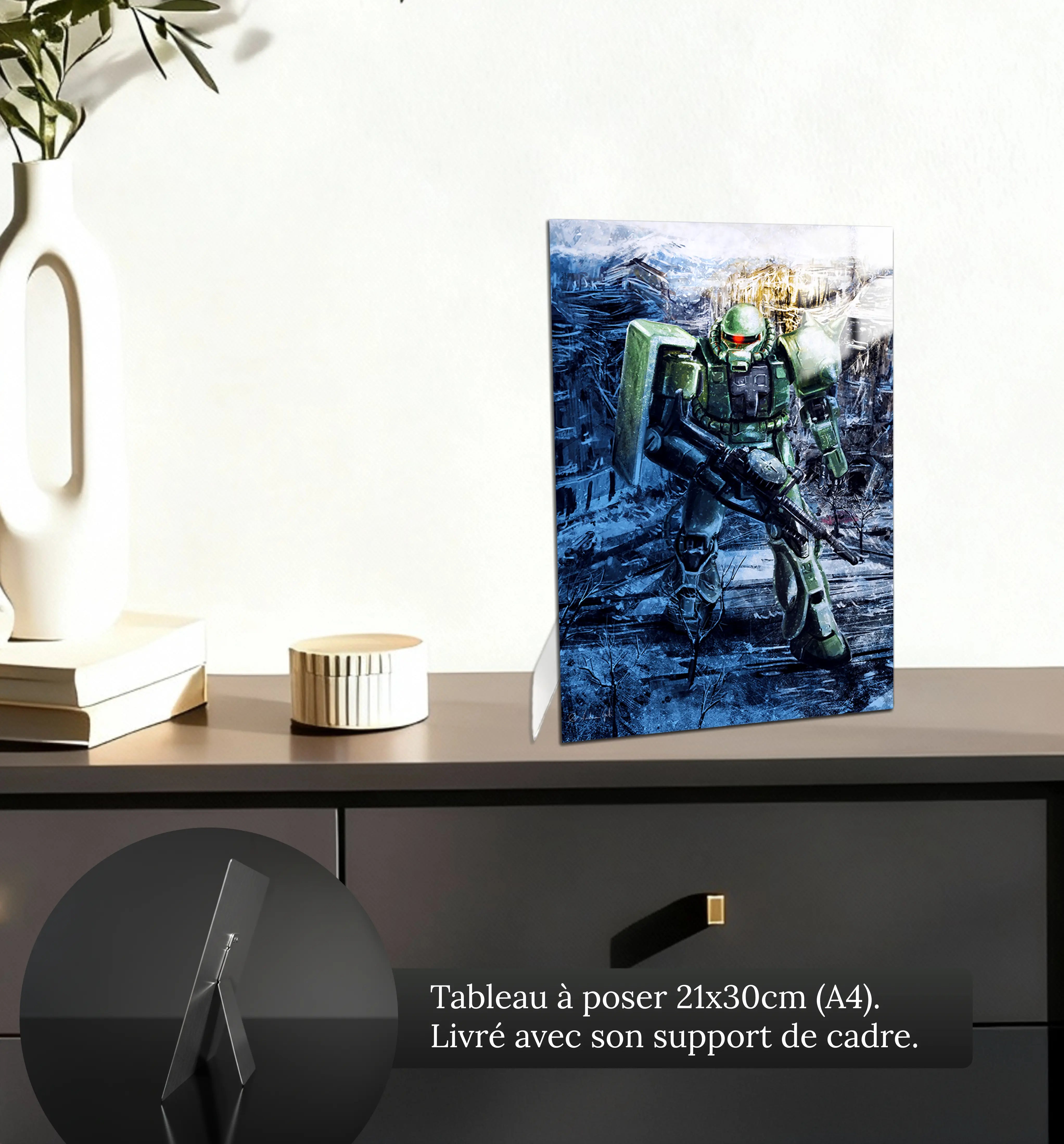 tableau-gundam-zaku-2-turin-petit-format-a-poser-sur-meuble | DreamWay