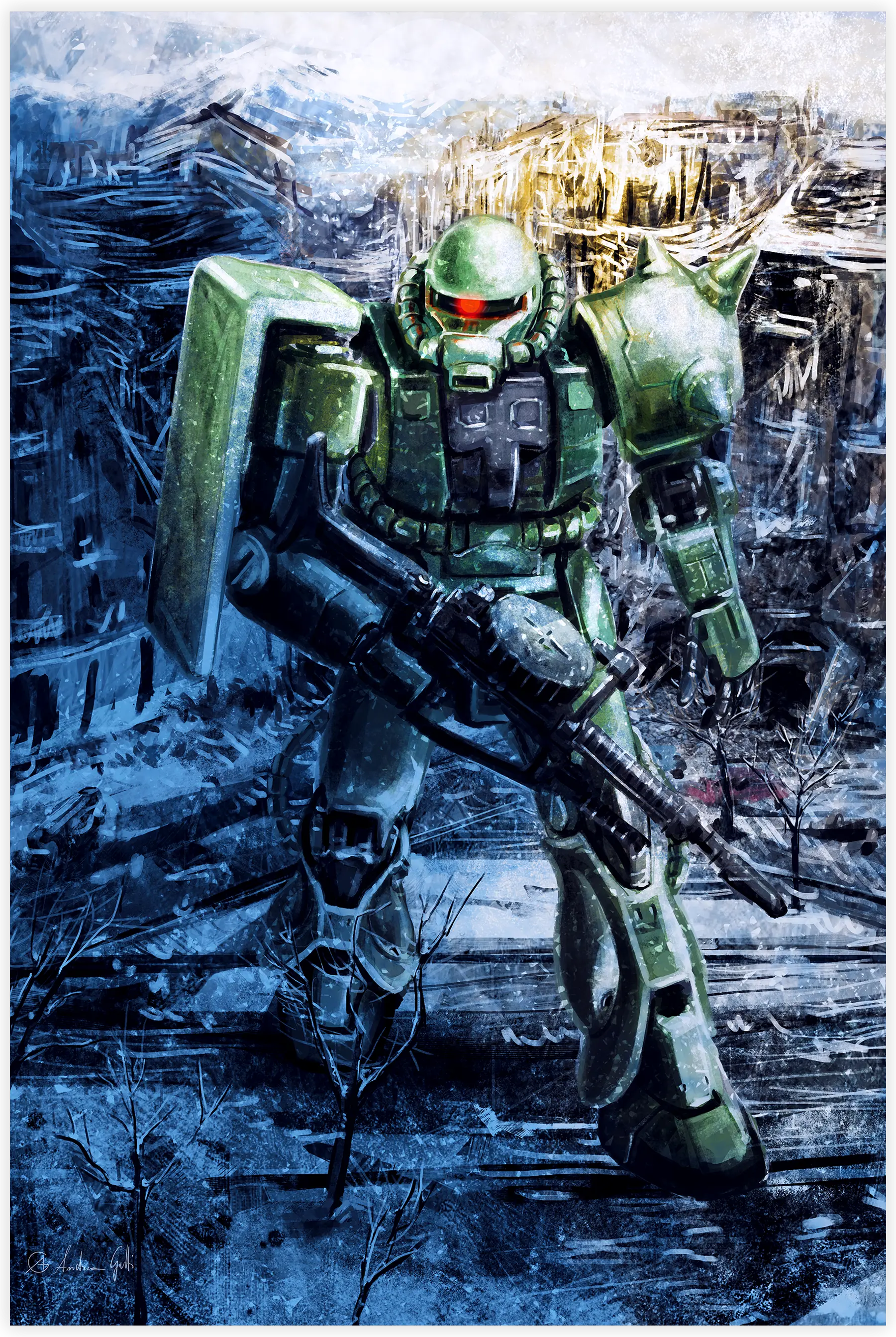 tableau-gundam-zaku-2-turin | DreamWay