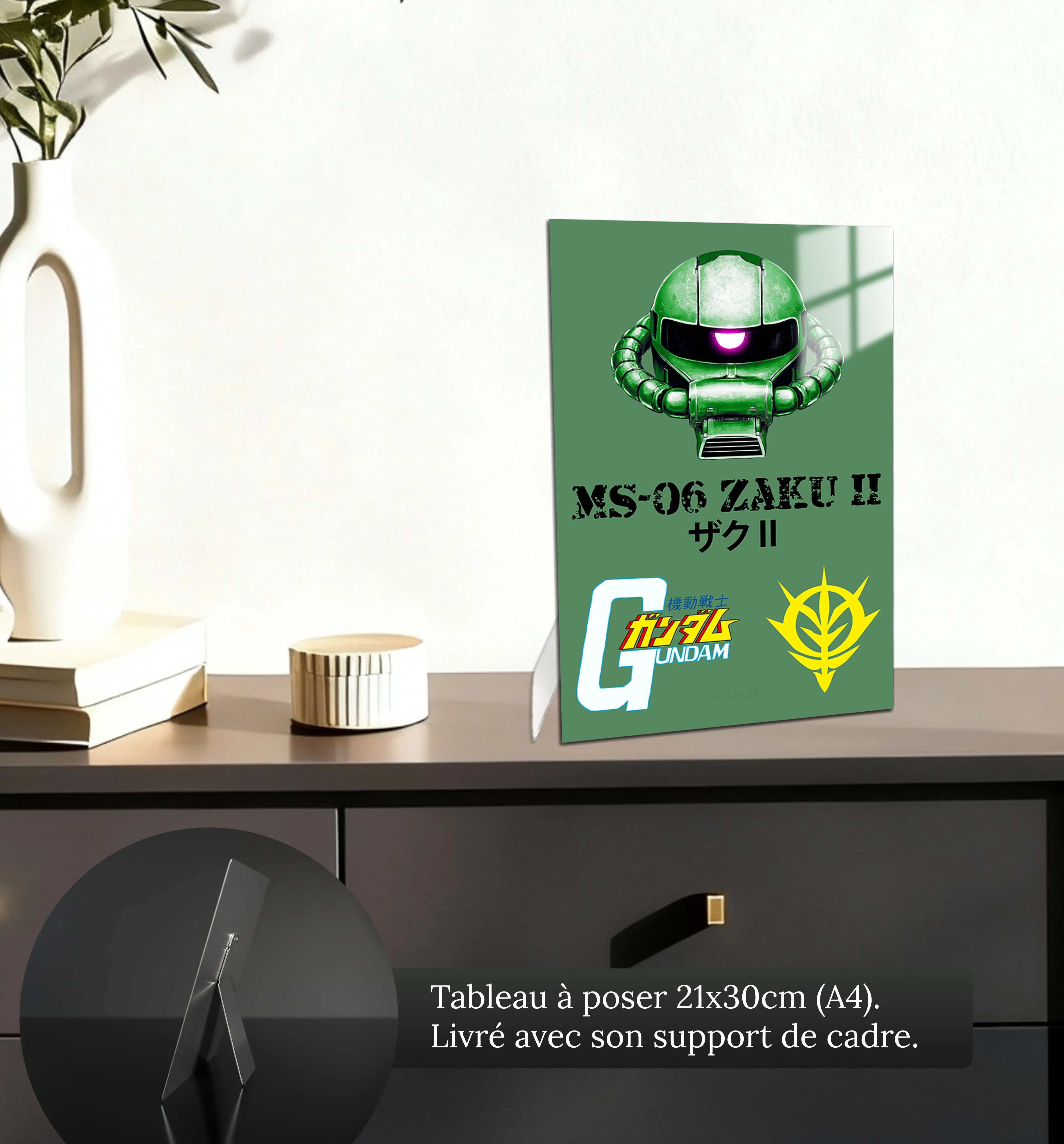 Tableau Gundam Zaku 2 Vert