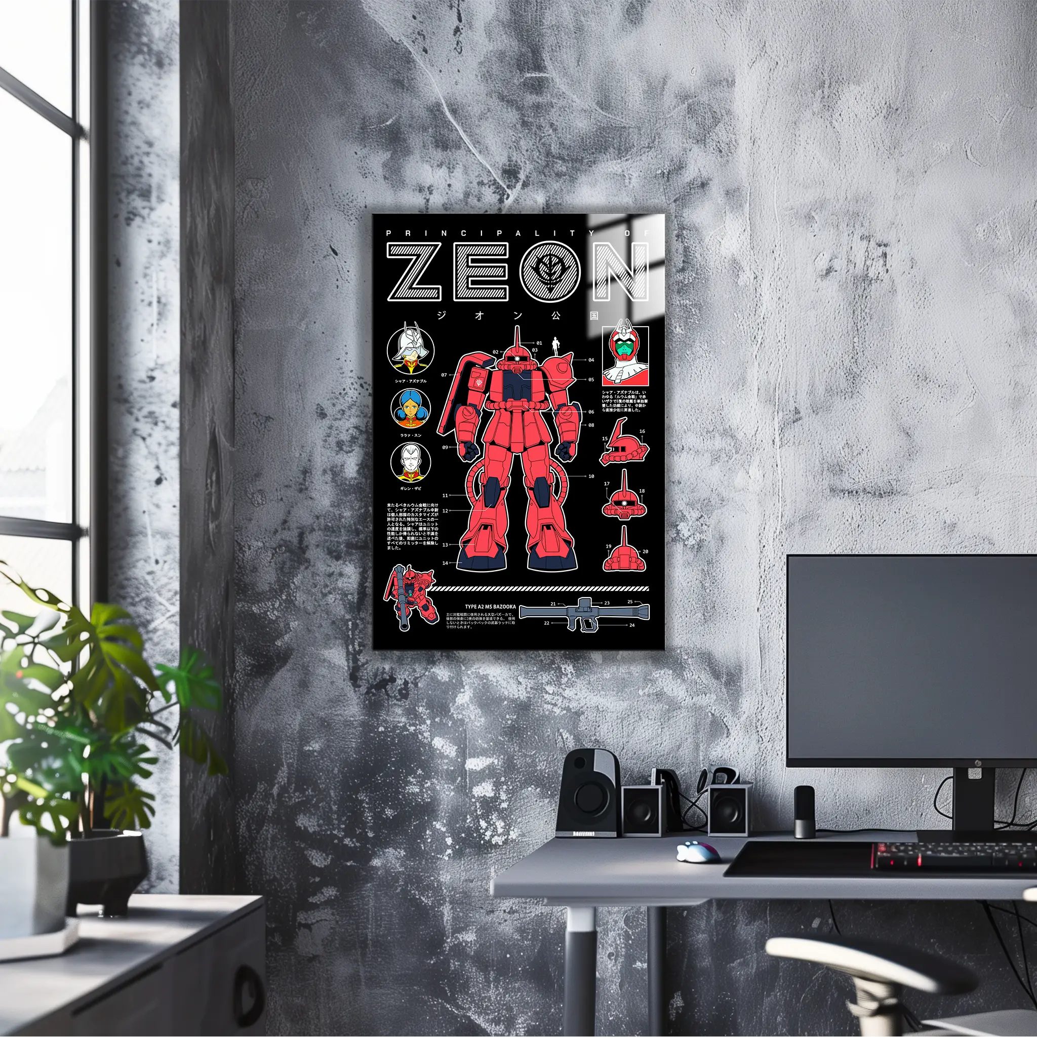 Tableau Gundam Zeon