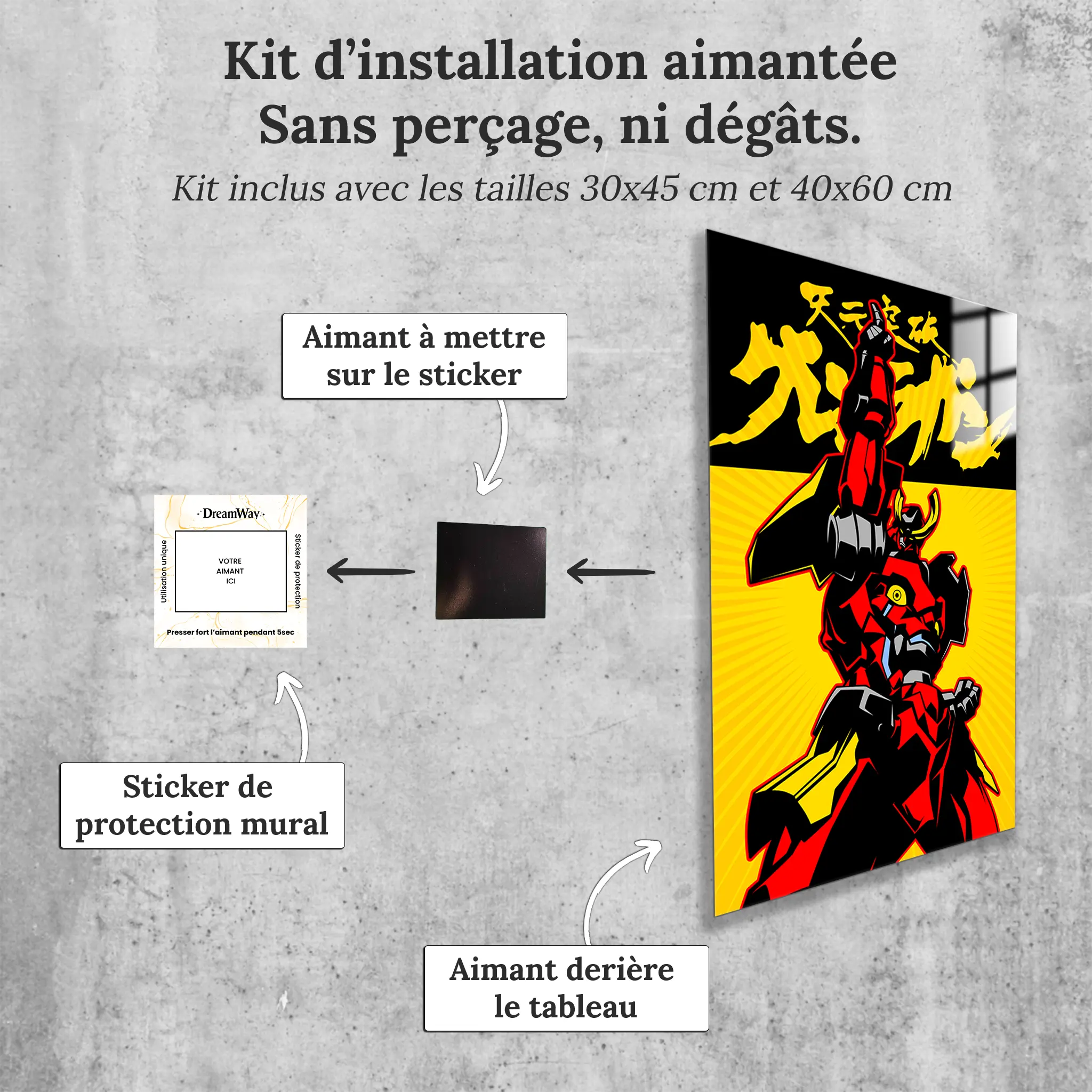 tableau-gurren-lagann-avec-installation-aimantee | DreamWay