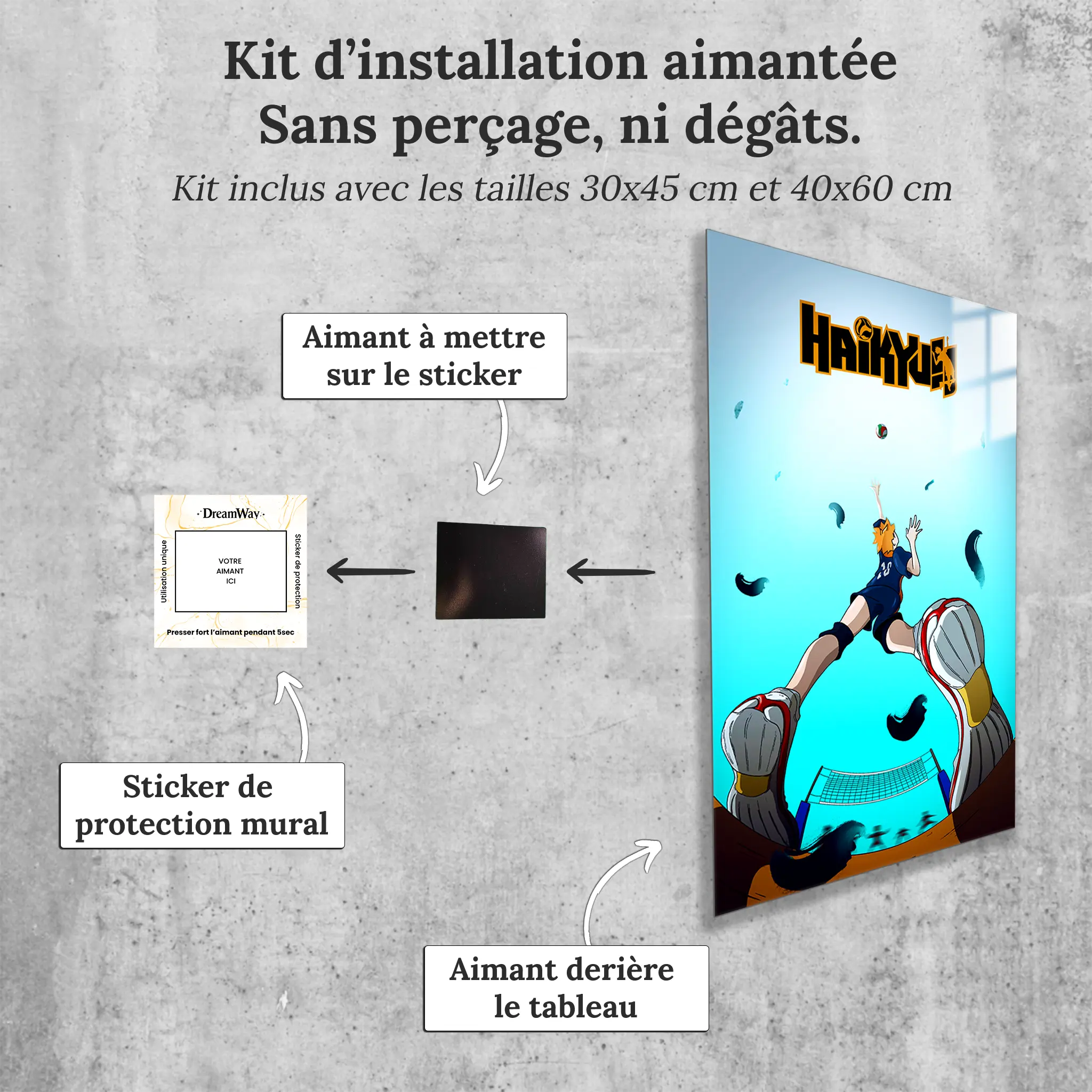 tableau-haikyuu-avec-installation-aimantee | DreamWay