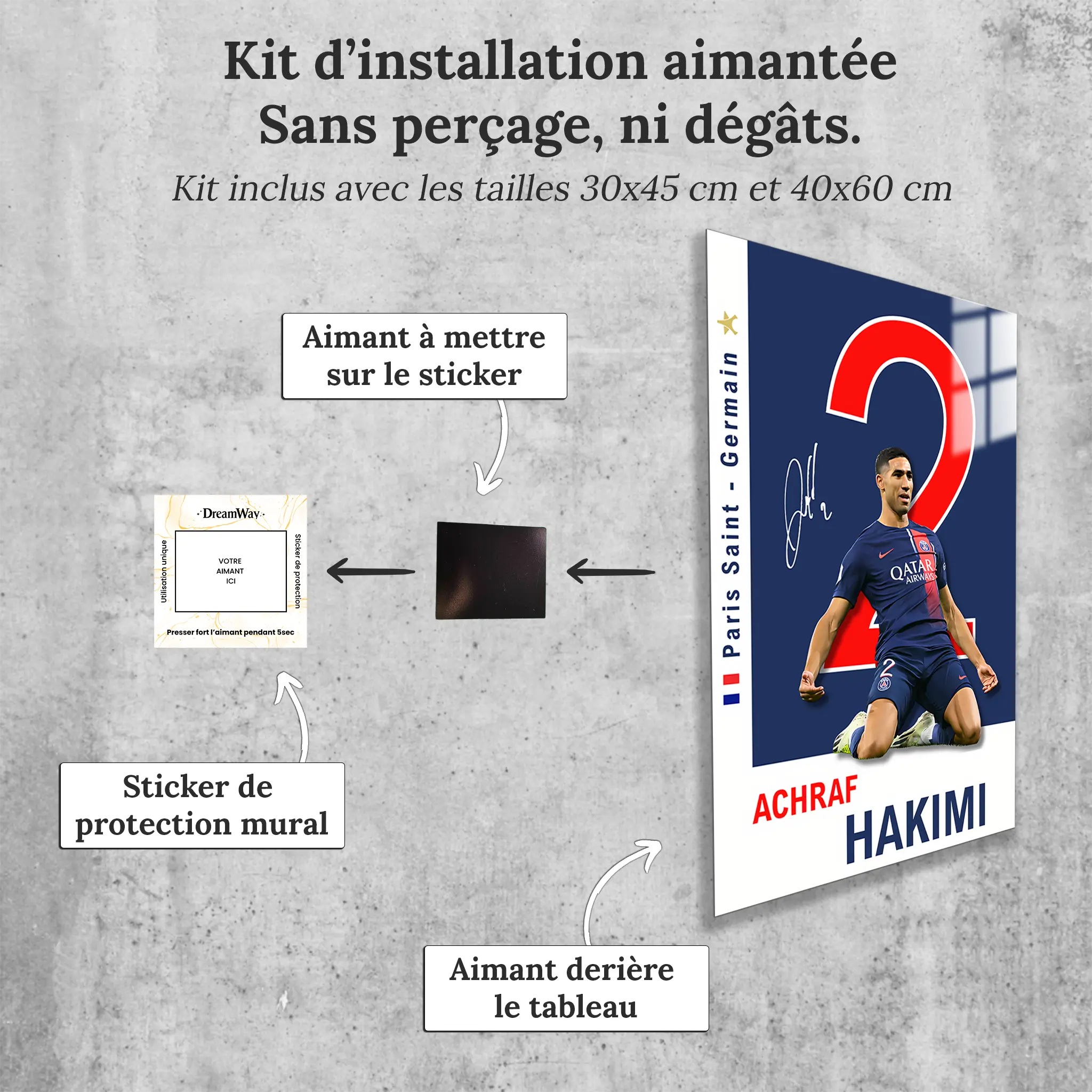 tableau-hakimi-psg-avec-installation-aimantee | DreamWay