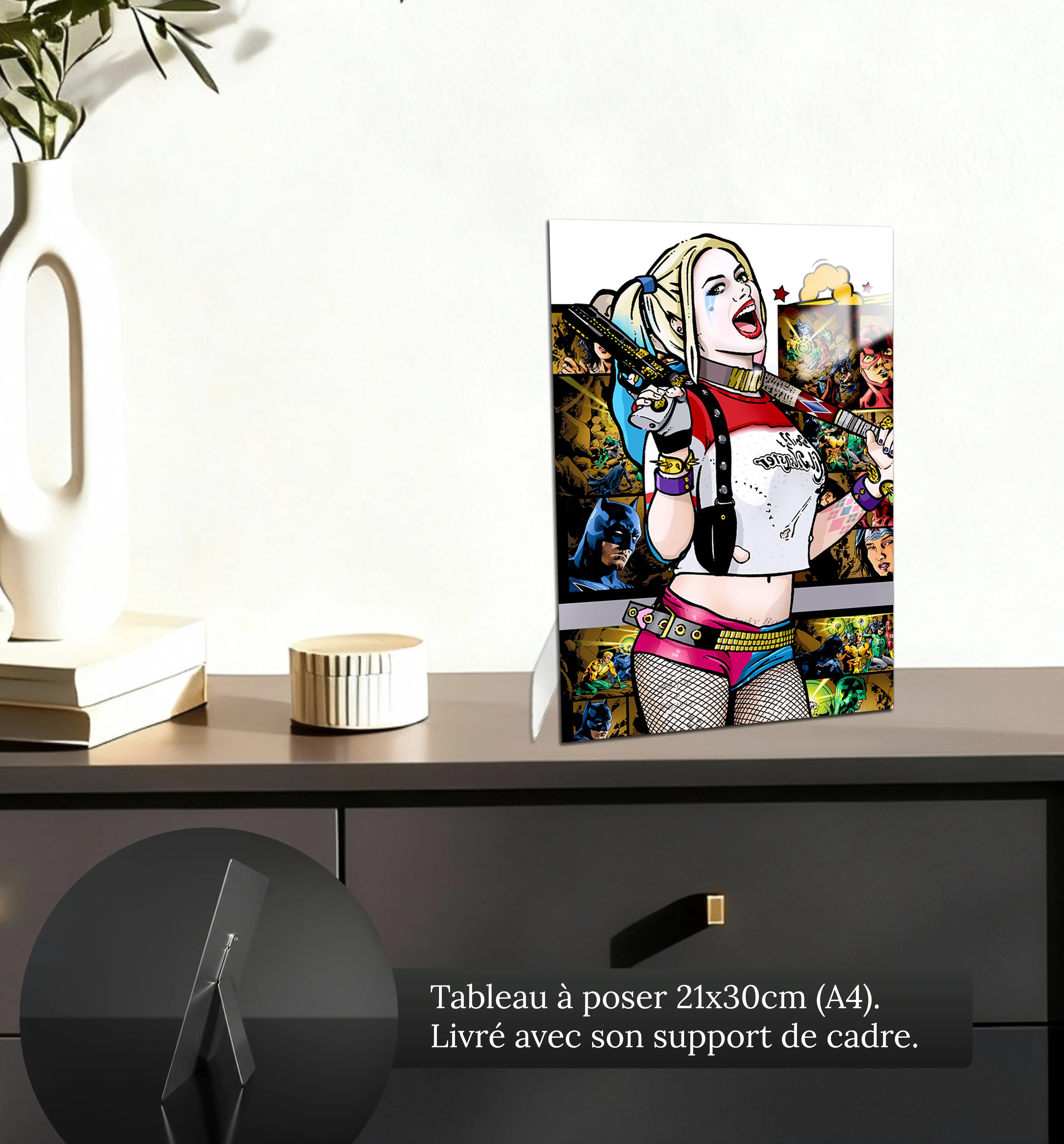 tableau-harley-quinn-bd-petit-format-a-poser-sur-meuble | DreamWay