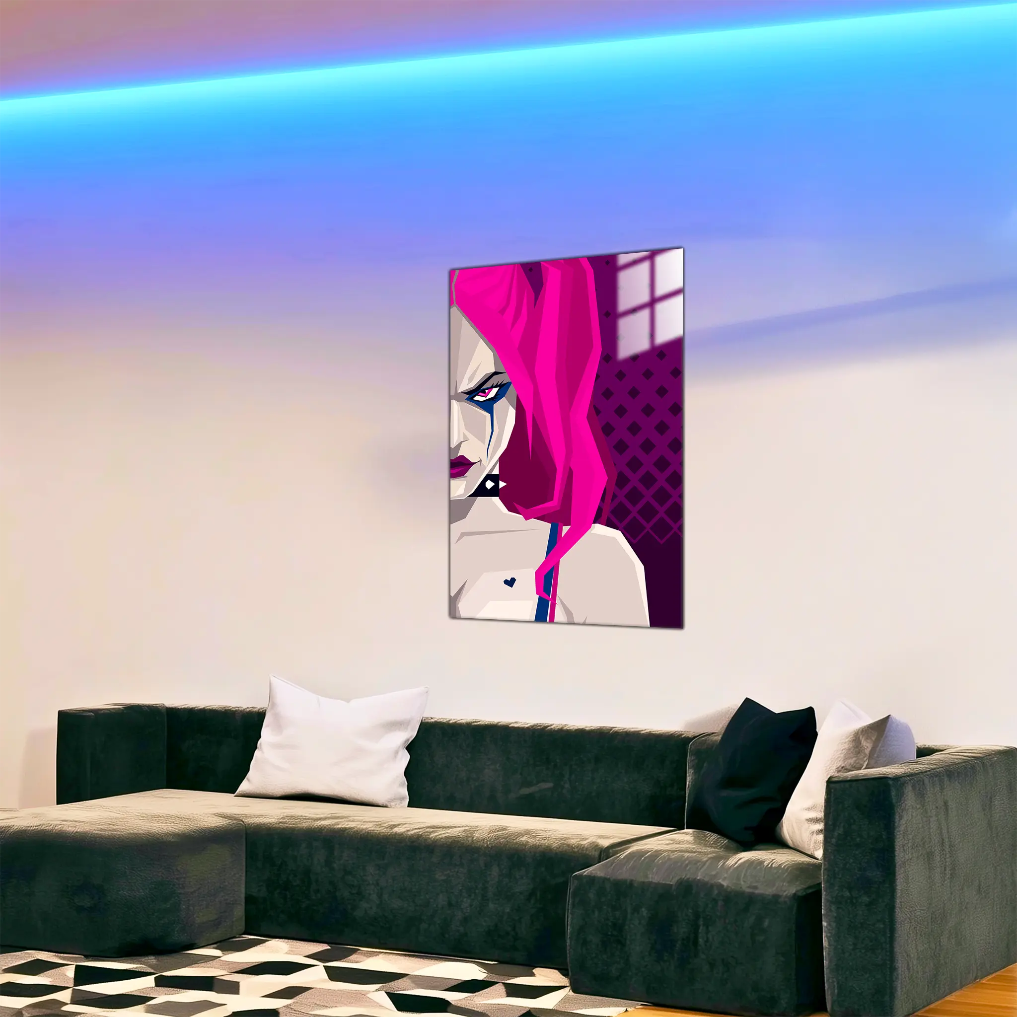 tableau-harley-quinn-portrait-dans-le-salon | DreamWay