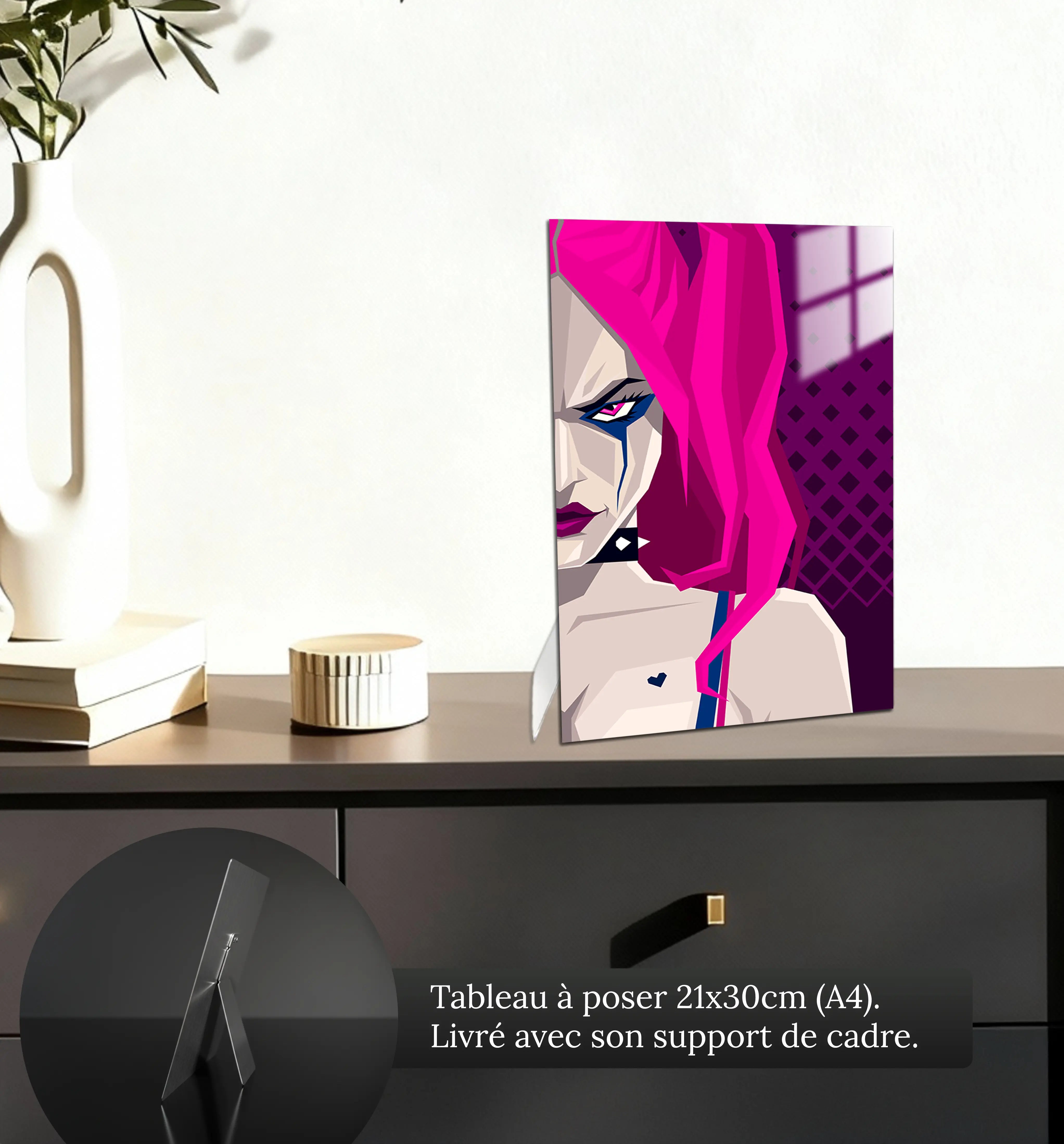 tableau-harley-quinn-portrait-petit-format-a-poser-sur-meuble | DreamWay