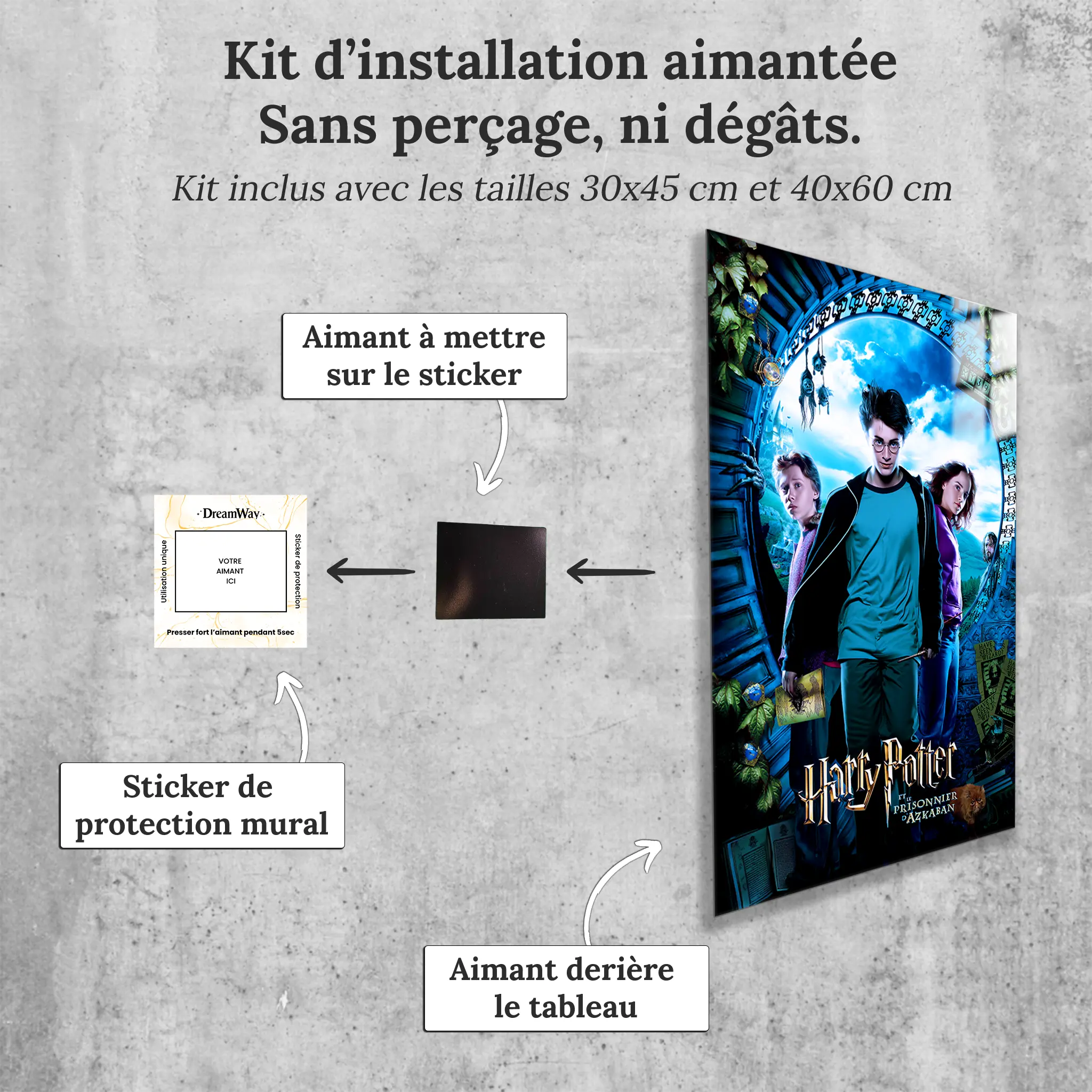 tableau-harry-potter-et-le-prisonnier-azkaban-avec-installation-aimantee | DreamWay