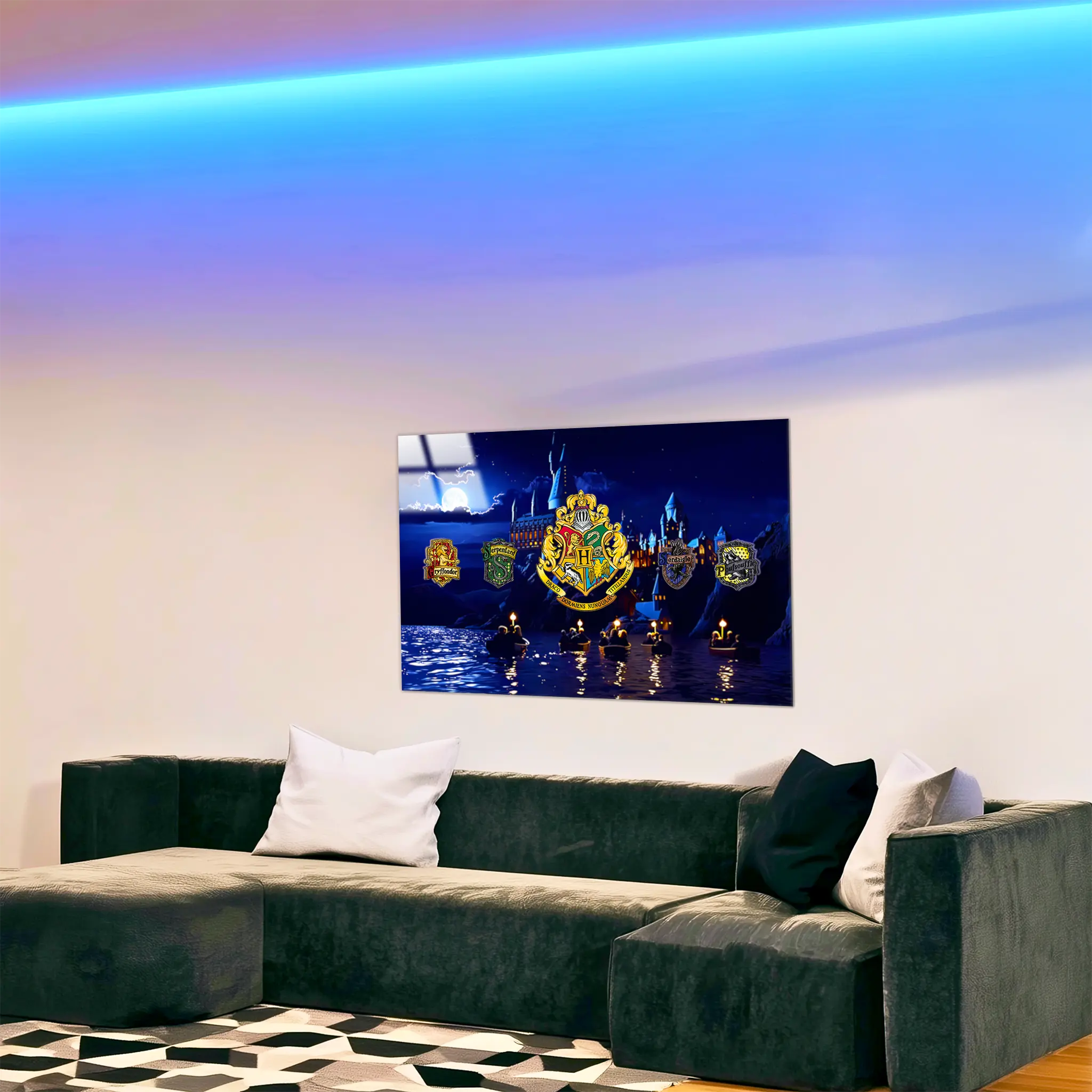 tableau-harry-potter-les-maisons-de-poudlard-dans-le-salon | DreamWay