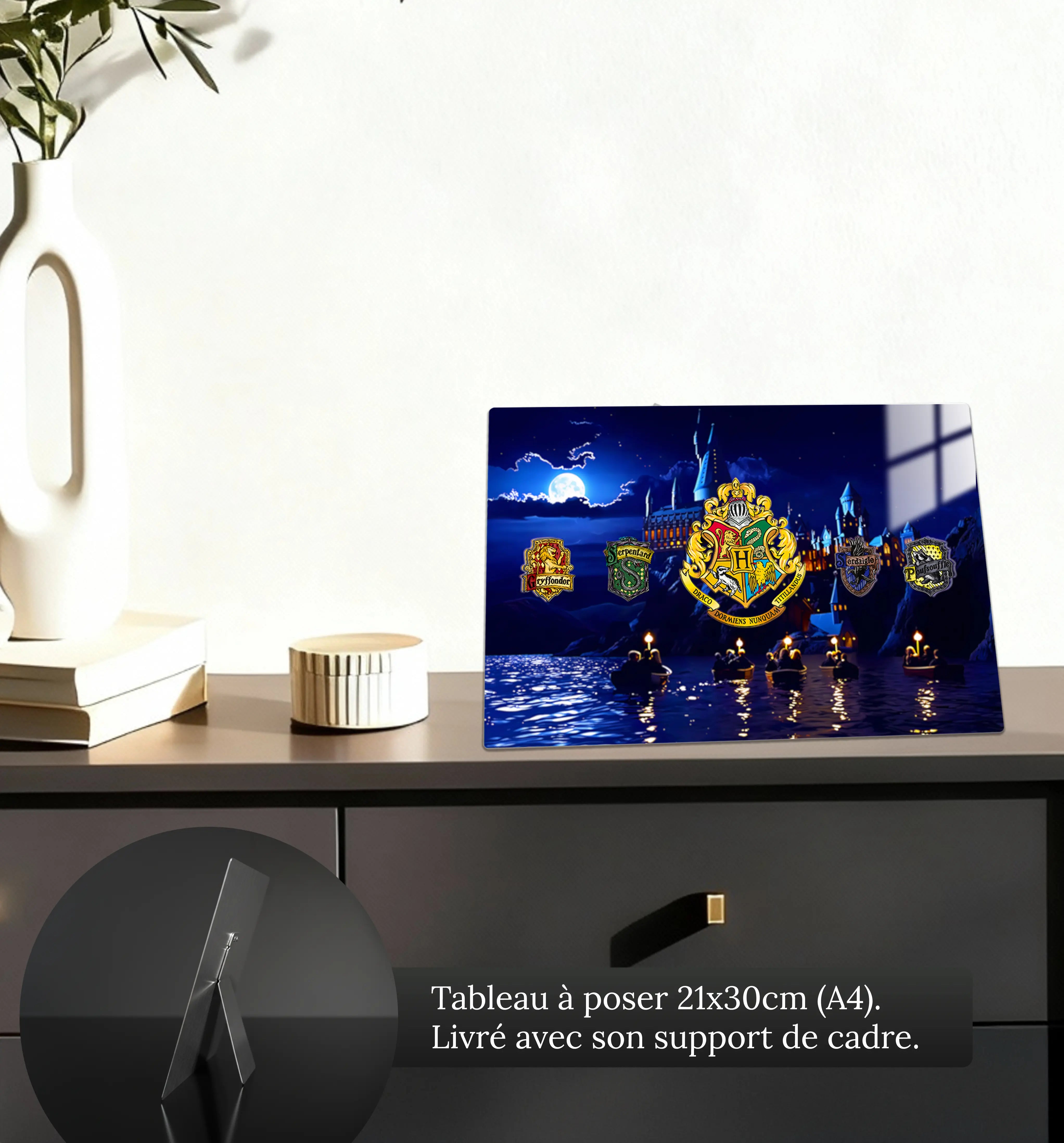tableau-harry-potter-les-maisons-de-poudlard-petit-format-a-poser-sur-meuble | DreamWay