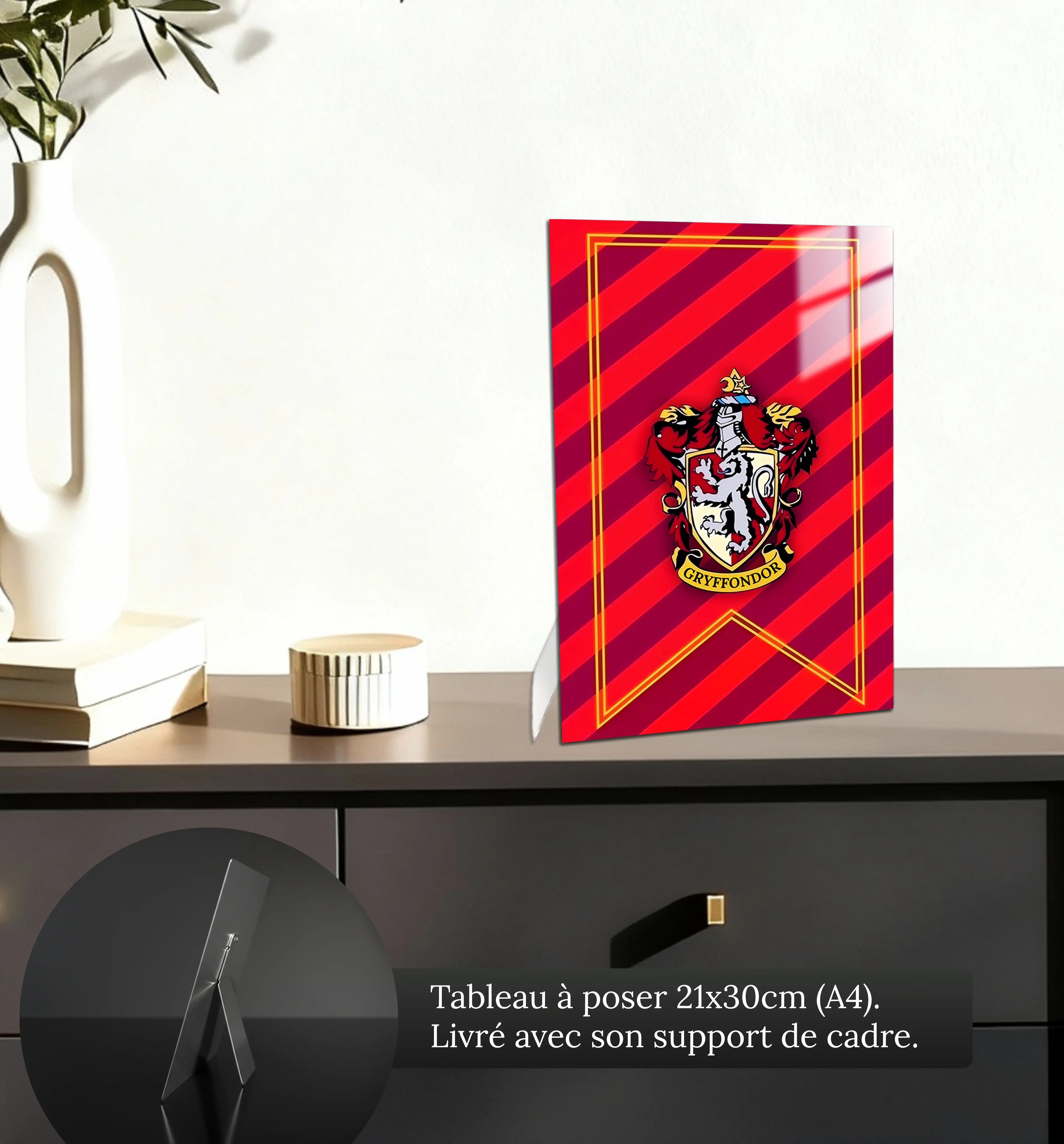 tableau-harry-potter-maison-gryffondor-petit-format-a-poser-sur-meuble | DreamWay