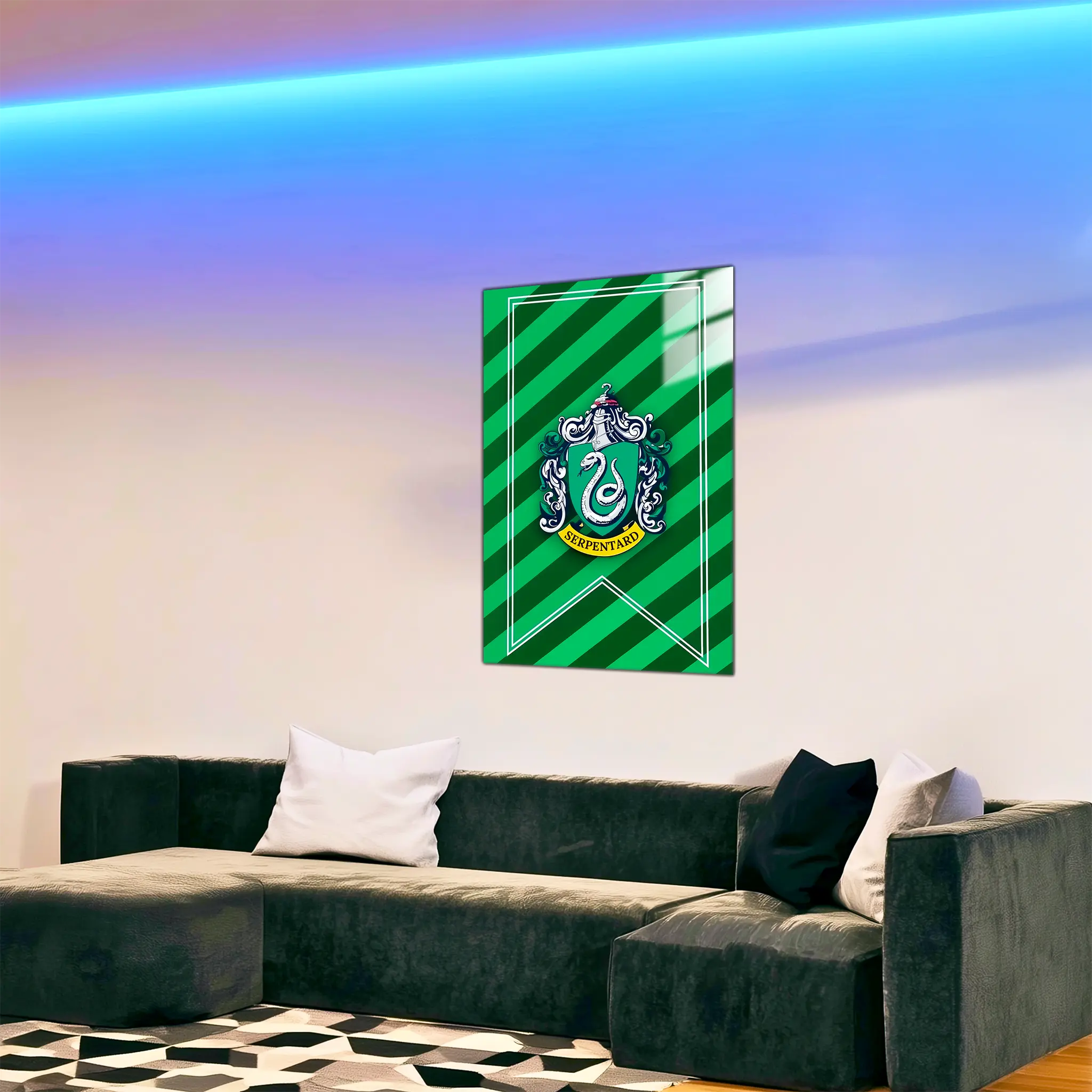 tableau-harry-potter-maison-serpentard-dans-le-salon | DreamWay