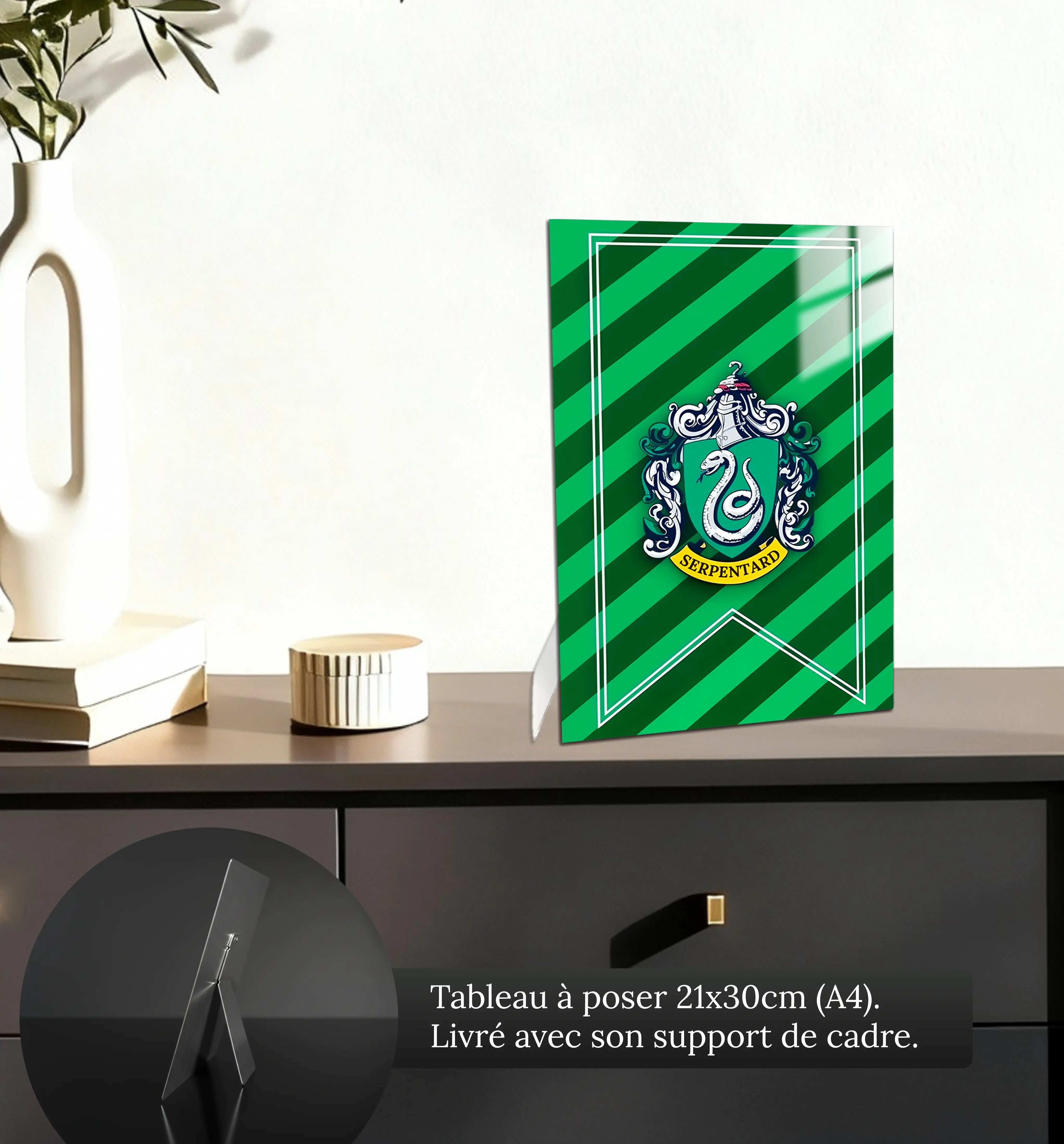 tableau-harry-potter-maison-serpentard-petit-format-a-poser-sur-meuble | DreamWay