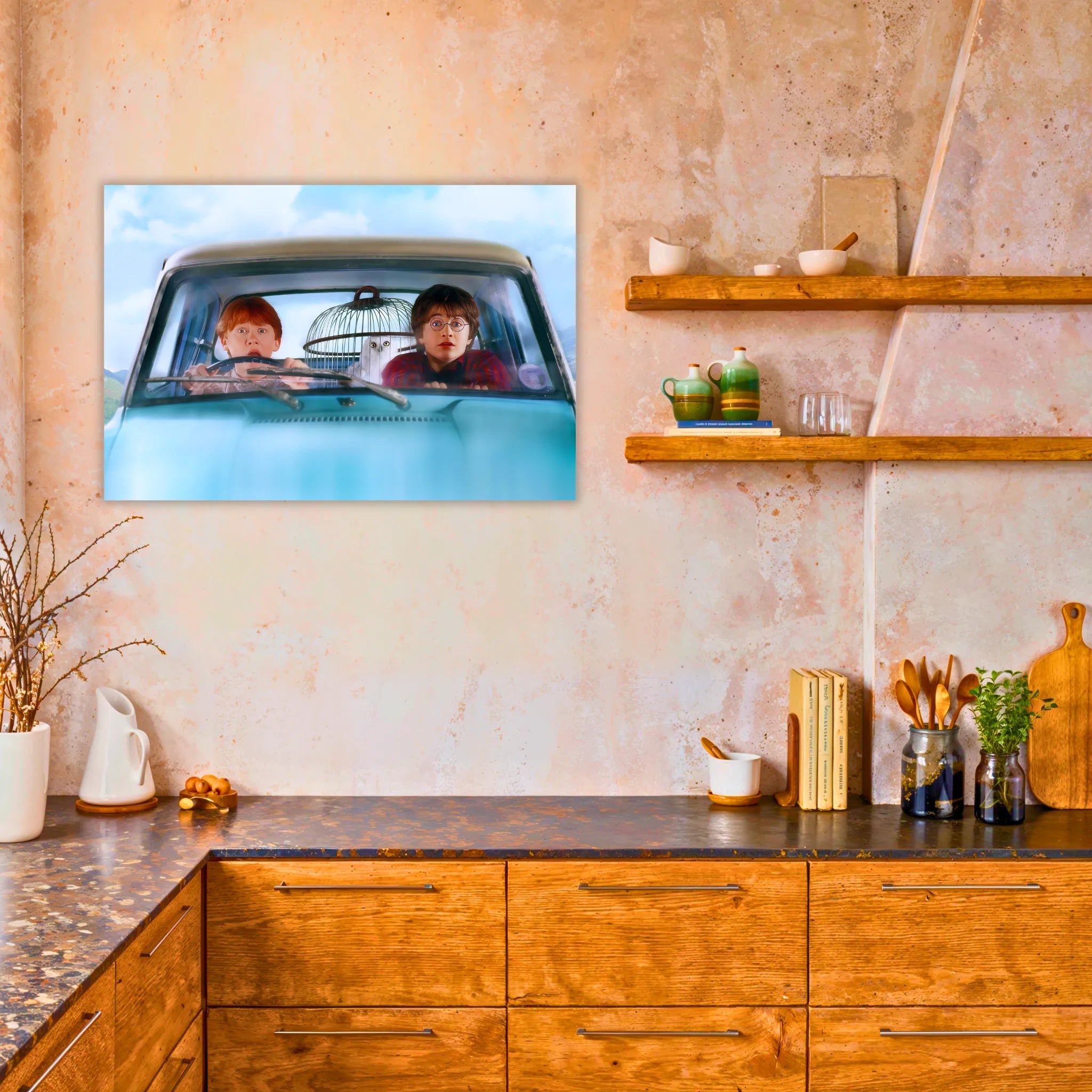 Tableau Harry Et Ron Voiture Volante