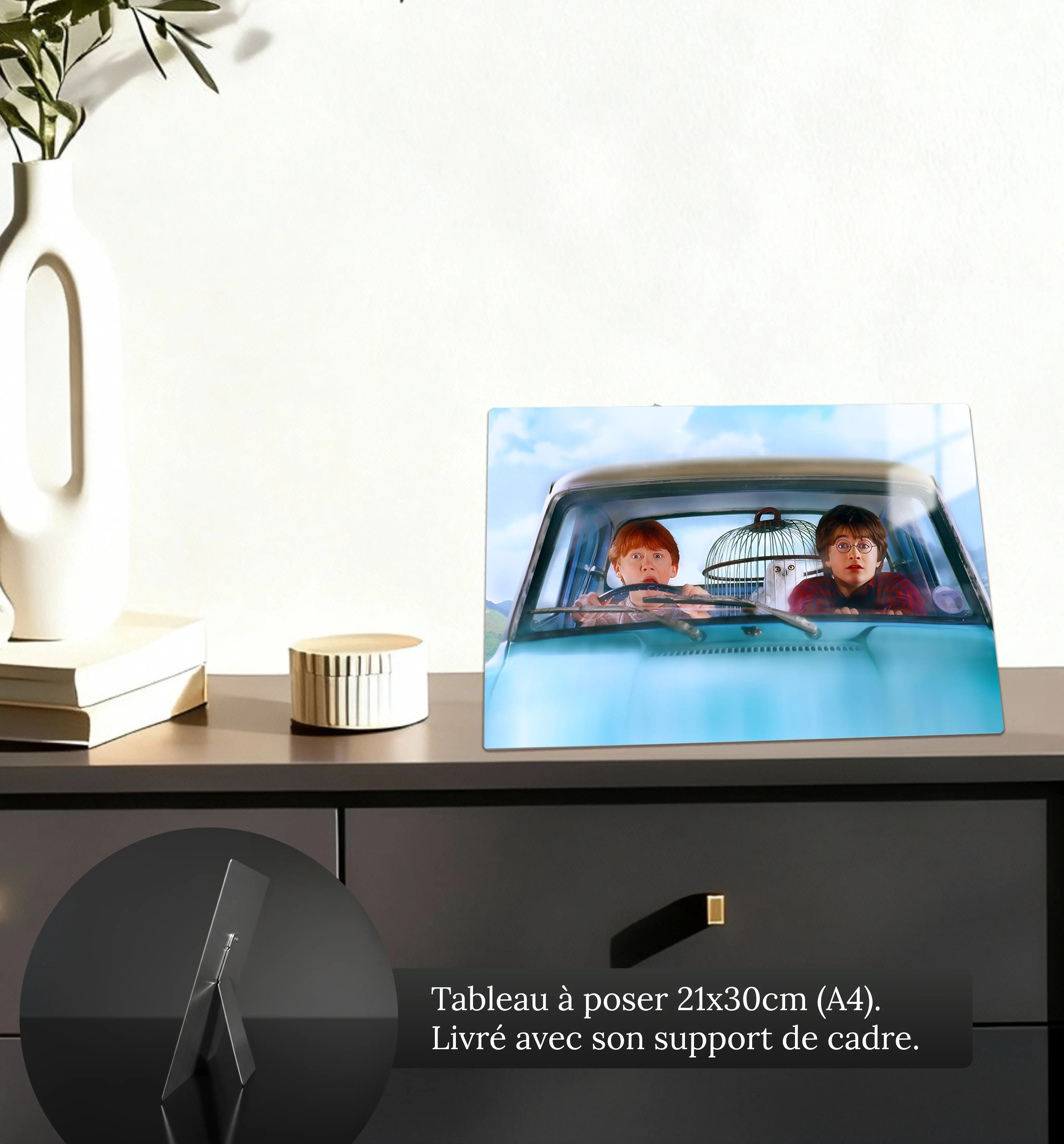 tableau-harry-potter-voiture-volante-petit-format-a-poser-sur-meuble | DreamWay