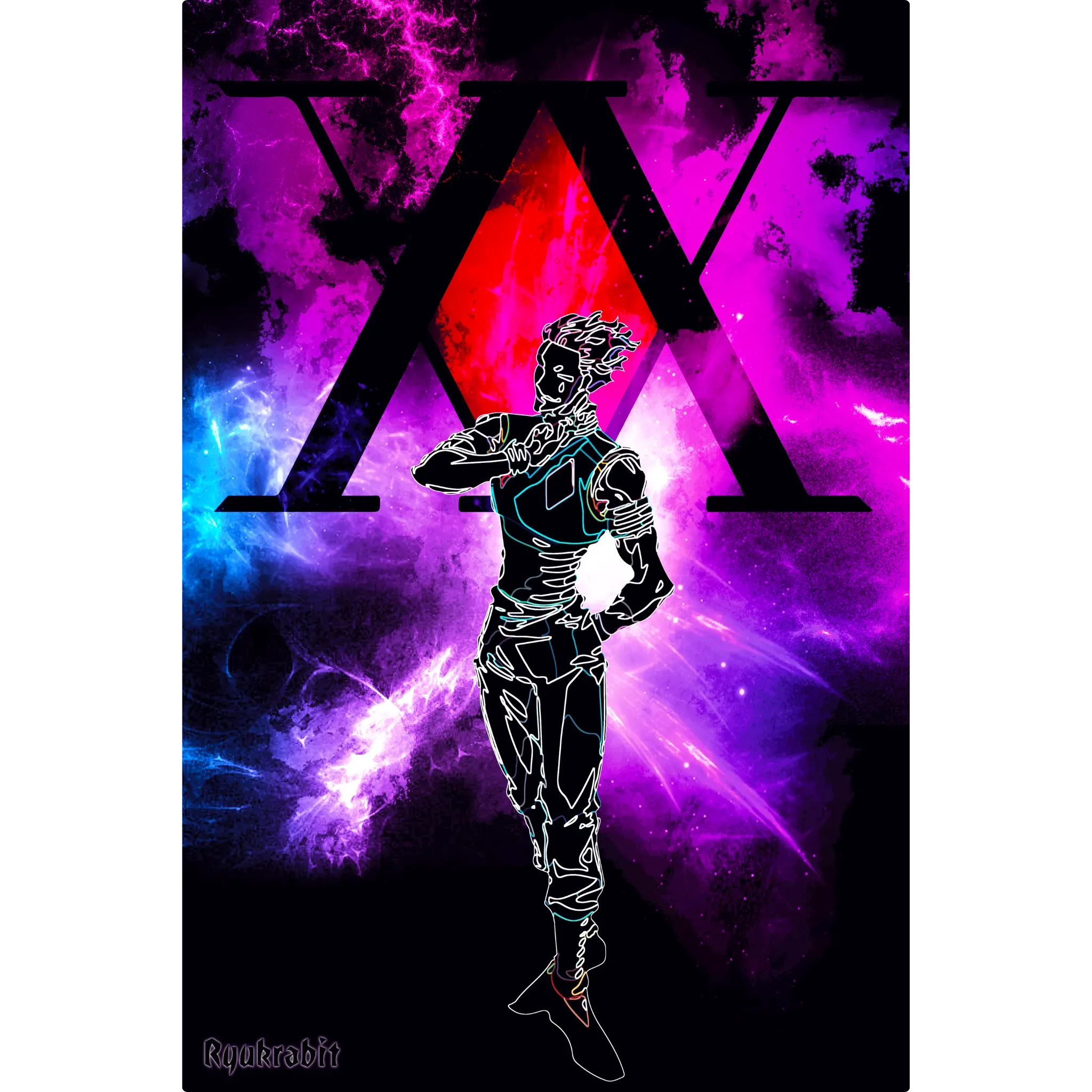 Tableau Hisoka Coloré