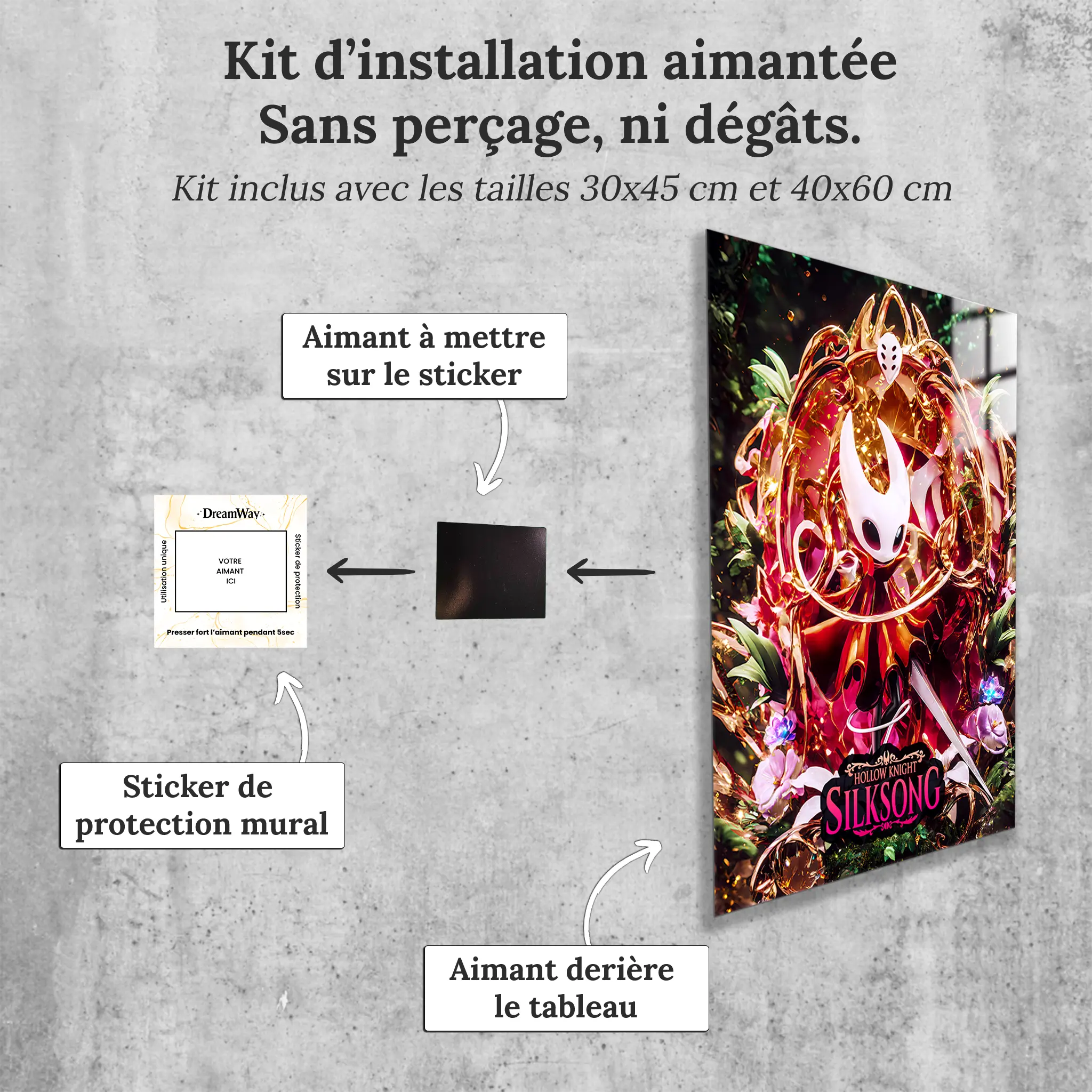 tableau-hollow-knight-silksong-avec-installation-aimantee | DreamWay