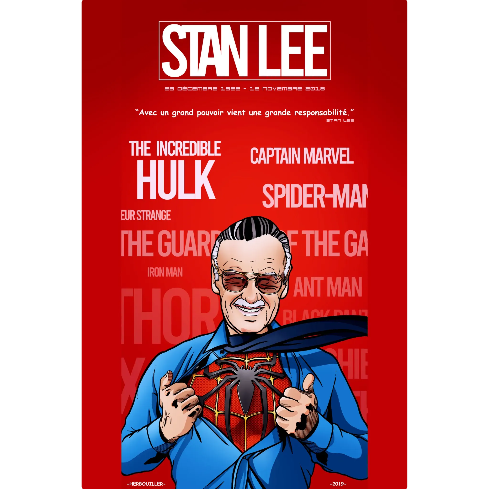 Tableau Hommage Stan Lee