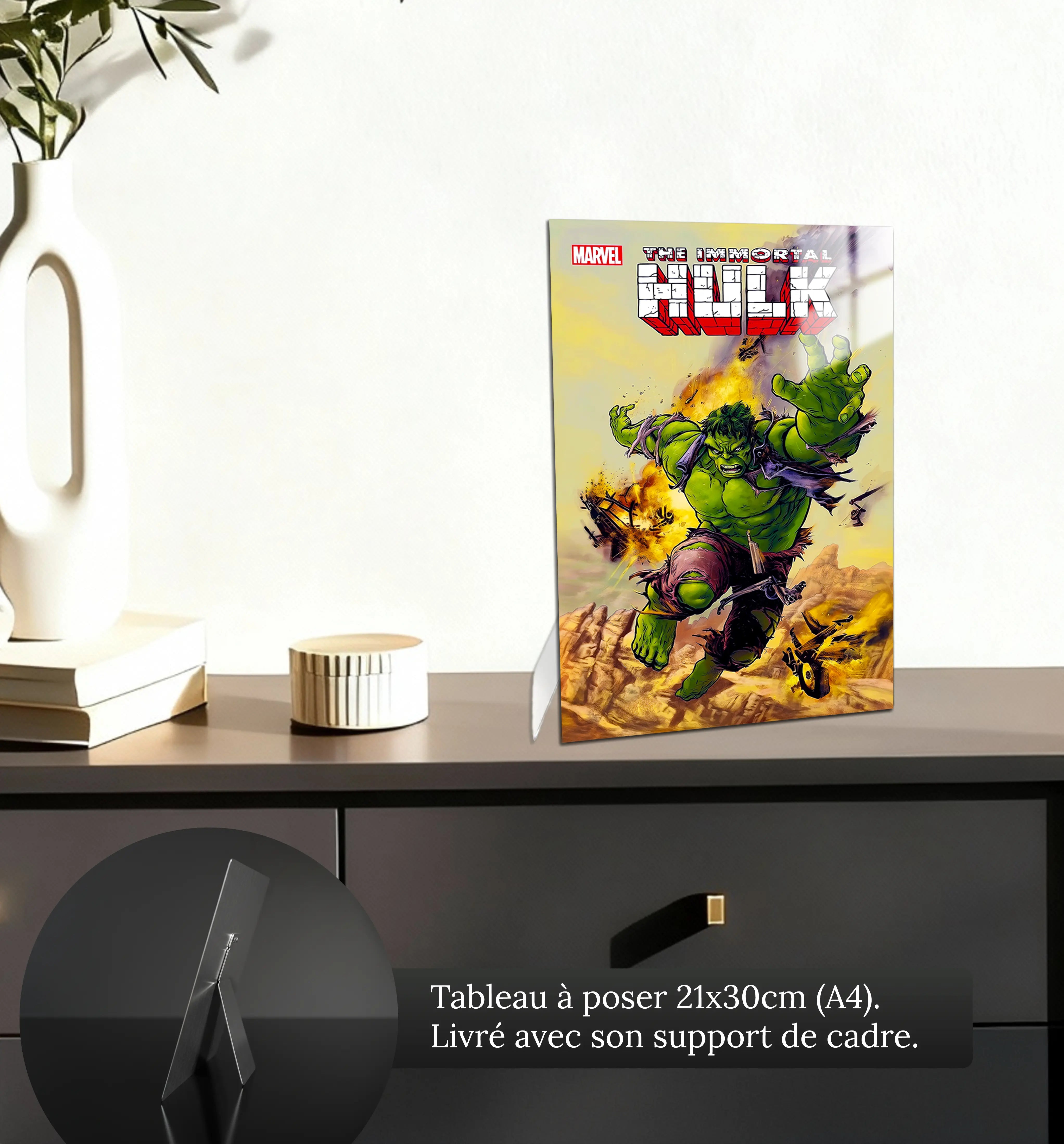 tableau-hulk-affiche-comics-petit-format-a-poser-sur-meuble | DreamWay