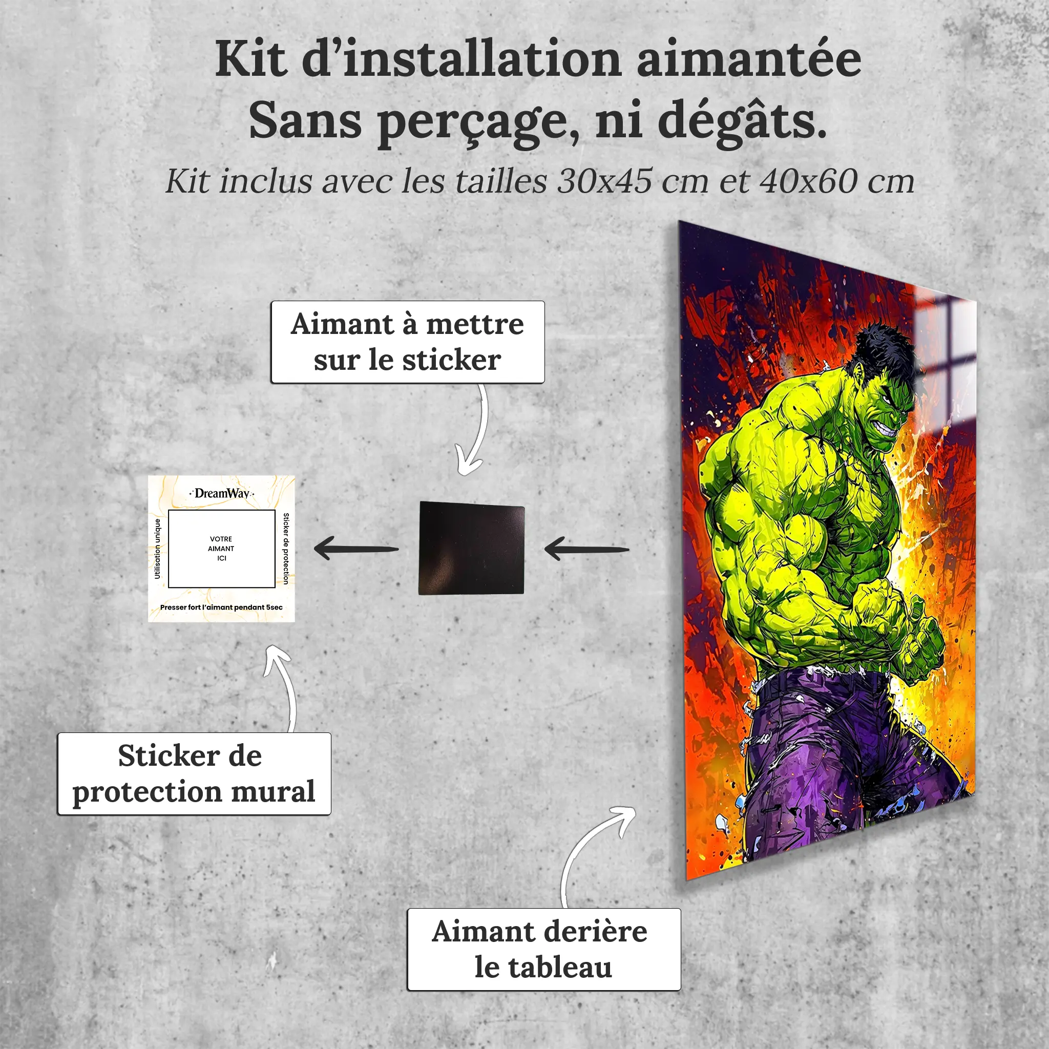 tableau-hulk-avec-installation-aimantee | DreamWay