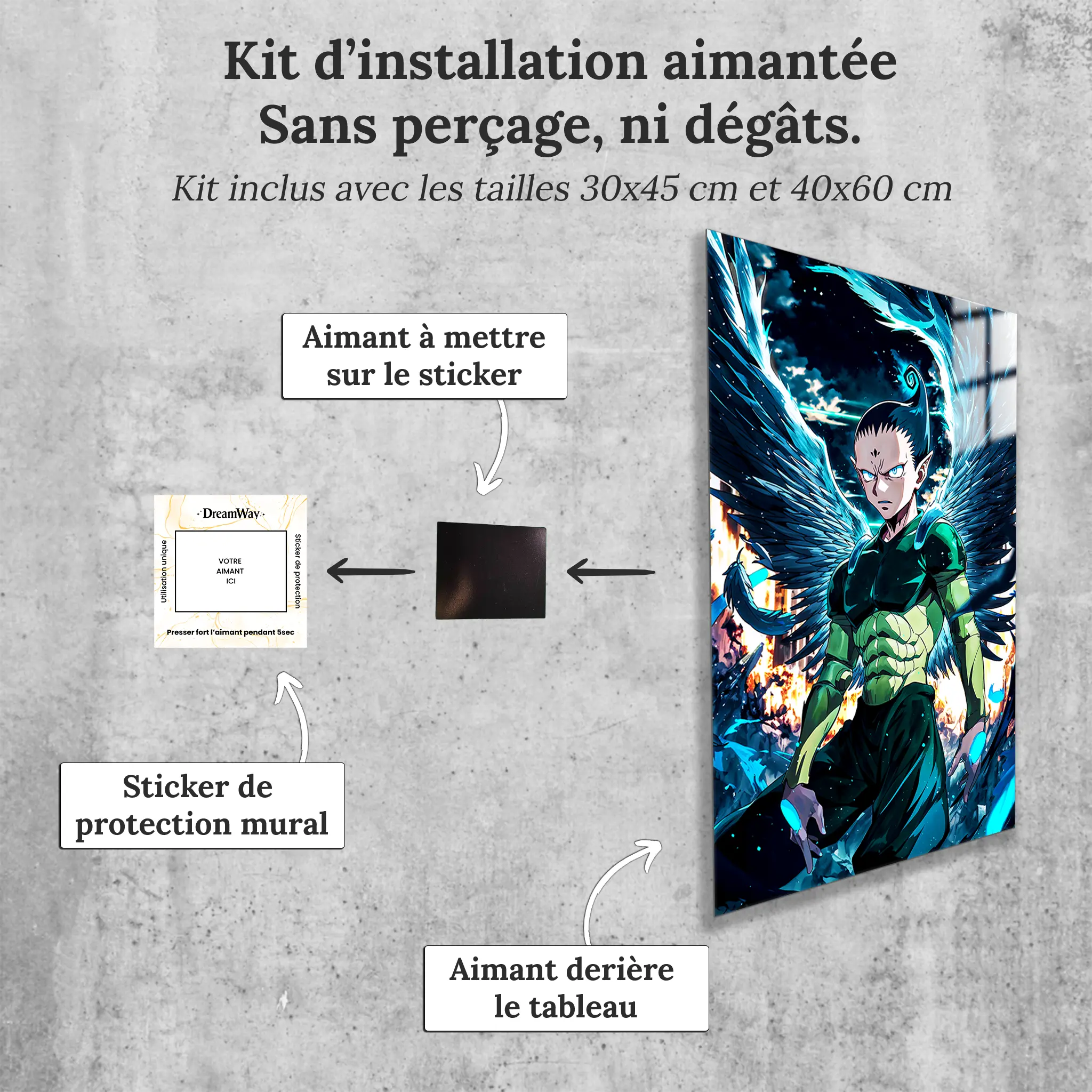 tableau-hunter-x-hunter-colt-chimer-avec-installation-aimantee | DreamWay