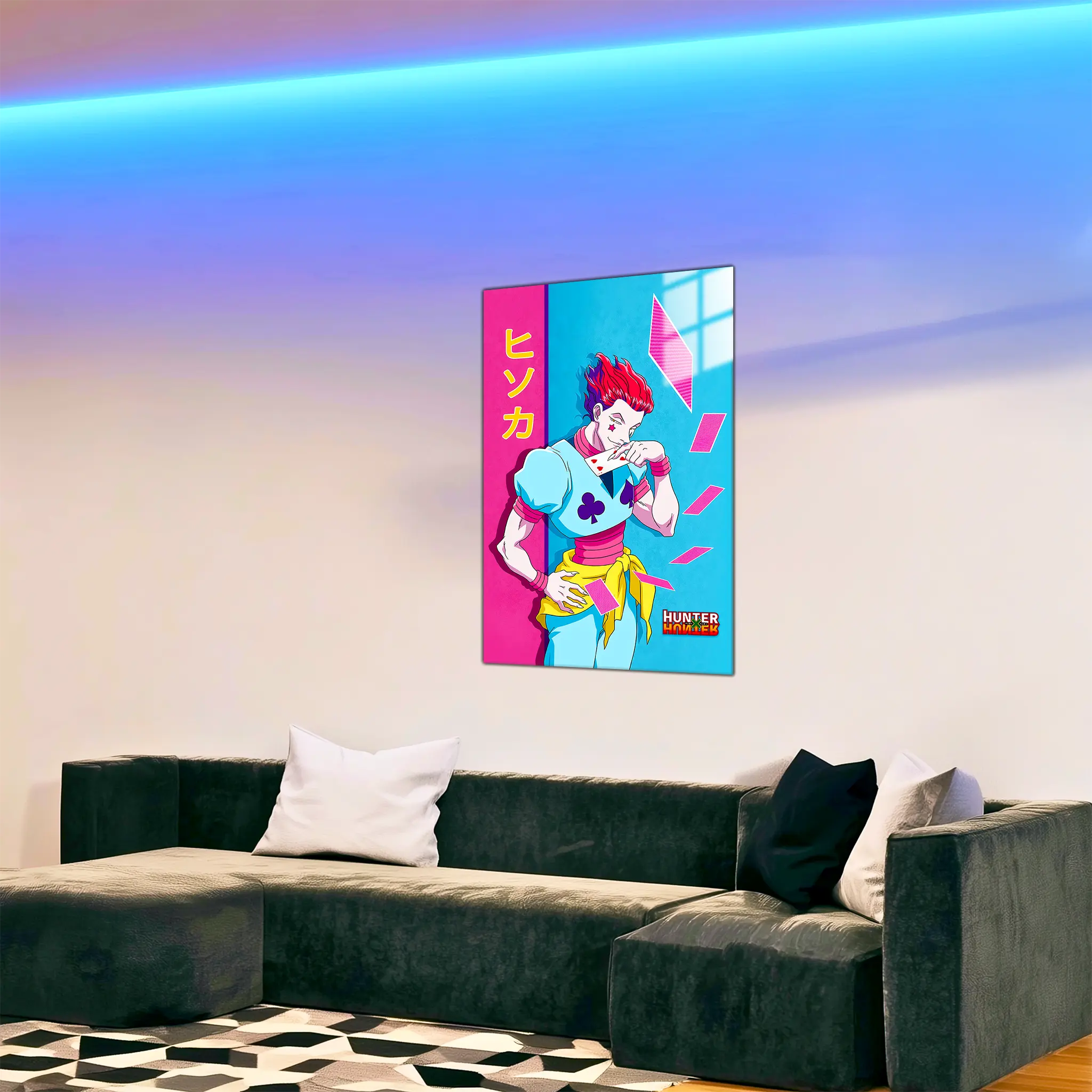 tableau-hunter-x-hunter-hisoka-carte-dans-le-salon | DreamWay
