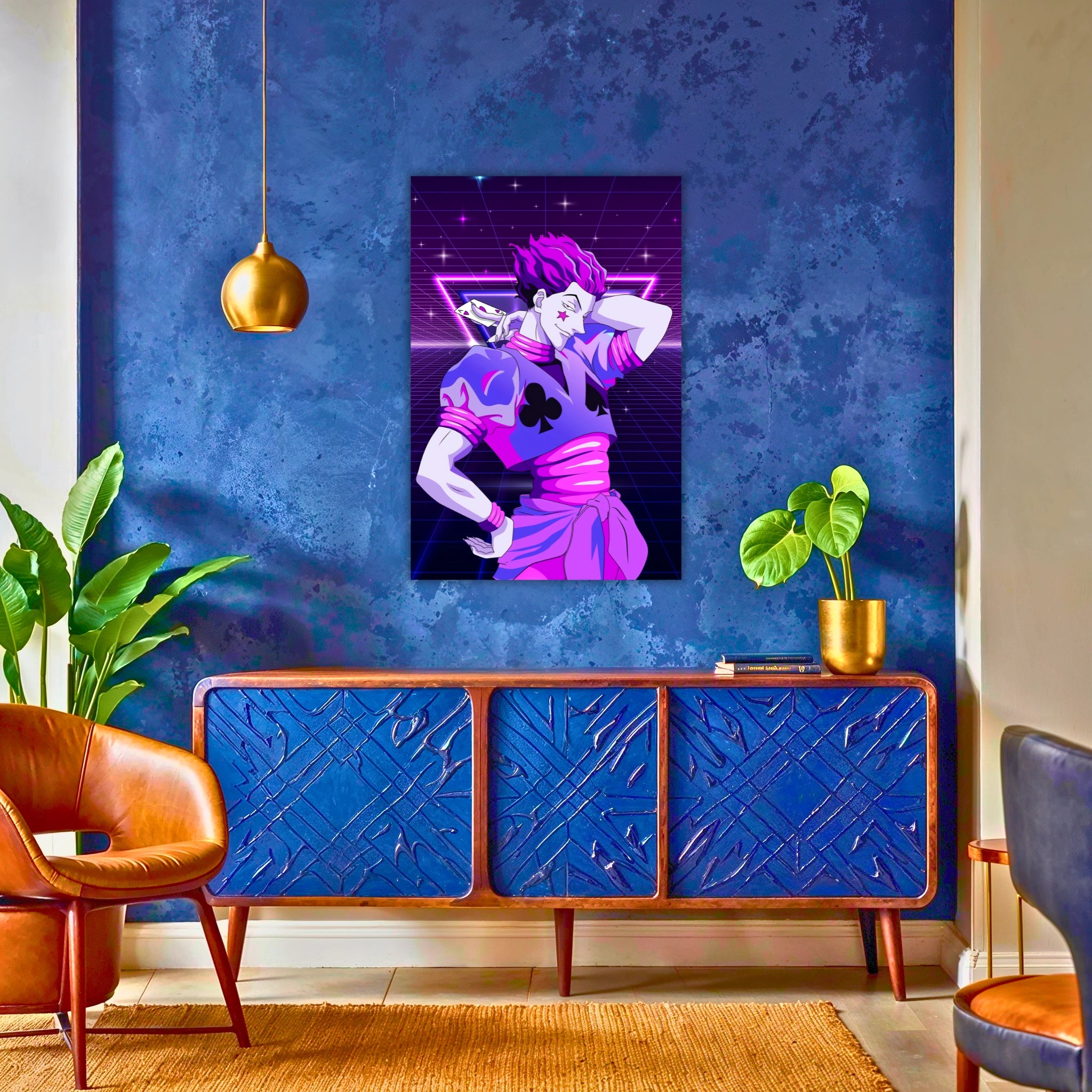 tableau-hunter-x-hunter-hisoka-neon-violet-au-dessus-du-buffet | DreamWay