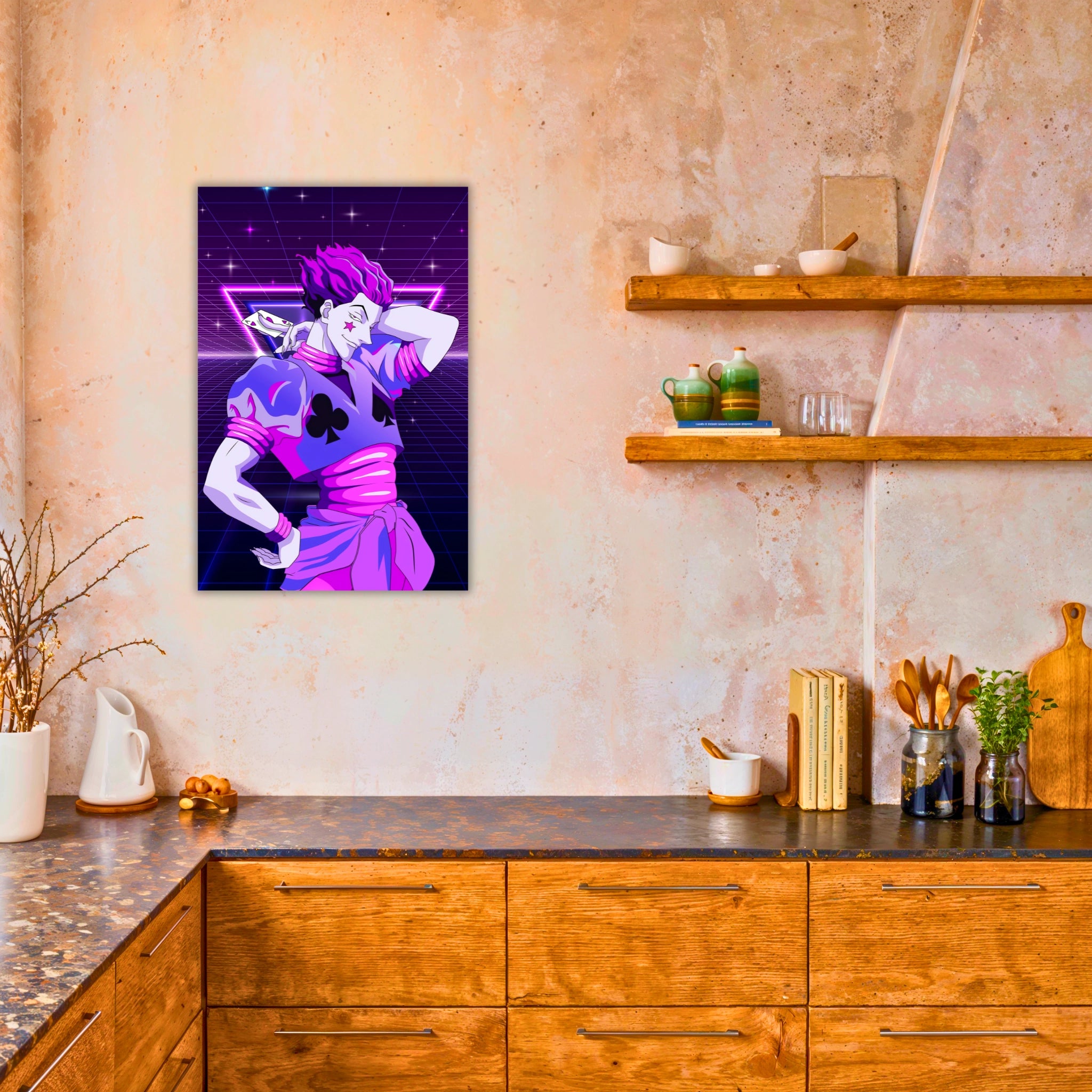 tableau-hunter-x-hunter-hisoka-neon-violet-dans-la-cuisine | DreamWay