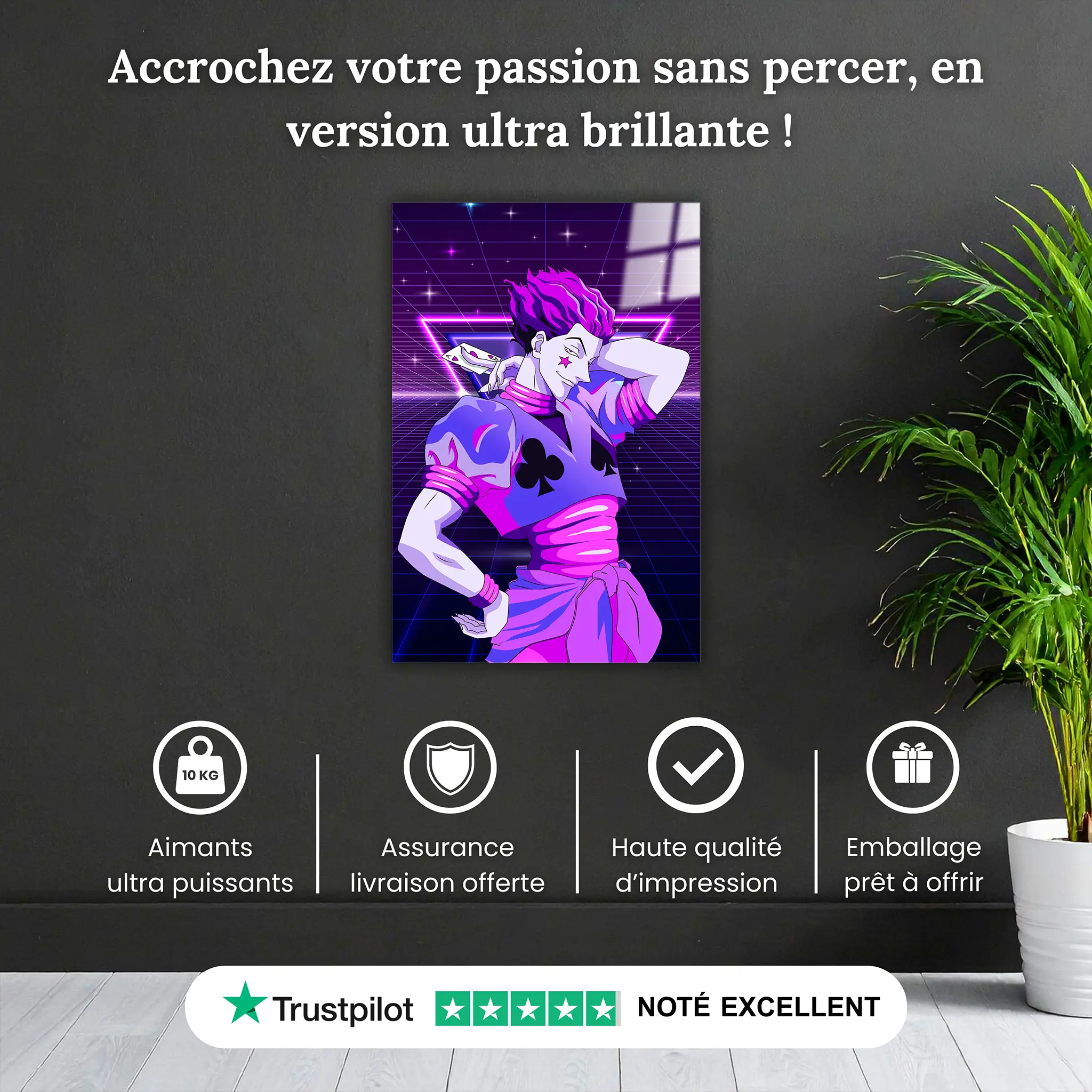 tableau-hunter-x-hunter-hisoka-neon-violet-pourquoi-acheter | DreamWay