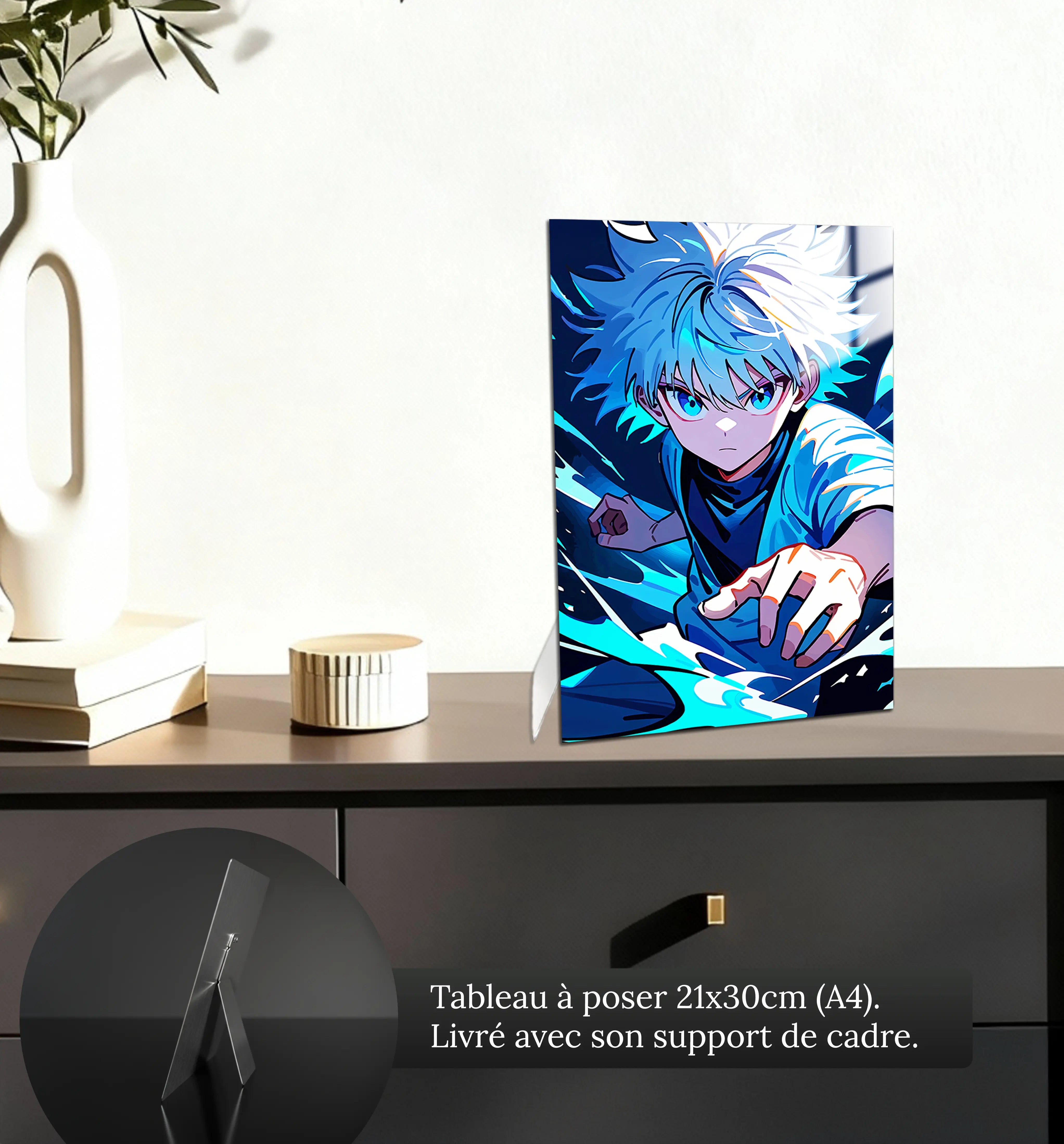 tableau-hunter-x-hunter-kirua-portrait-petit-format-a-poser-sur-meuble | DreamWay