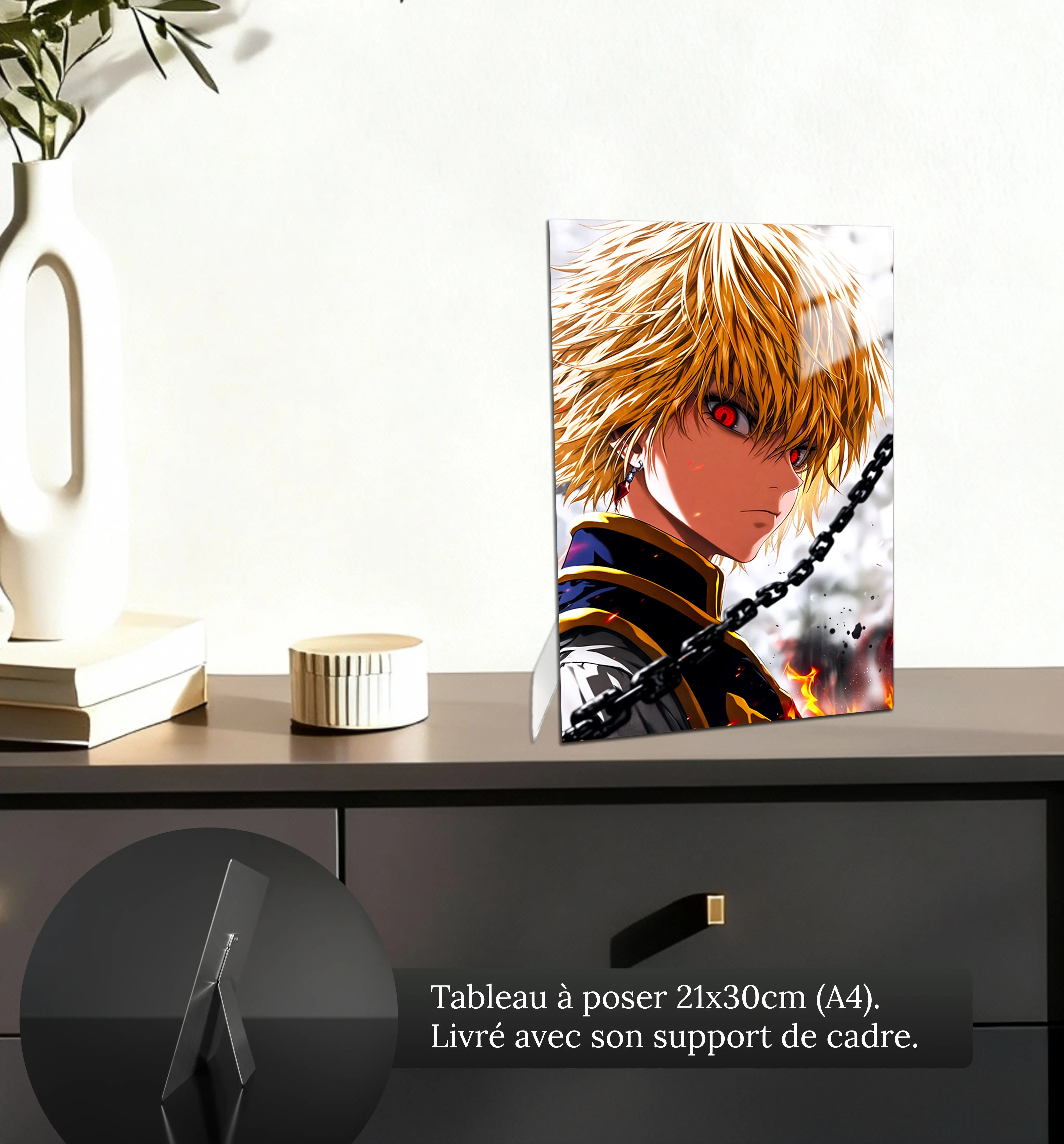 tableau-hunter-x-hunter-kurapika-petit-format-a-poser-sur-meuble | DreamWay
