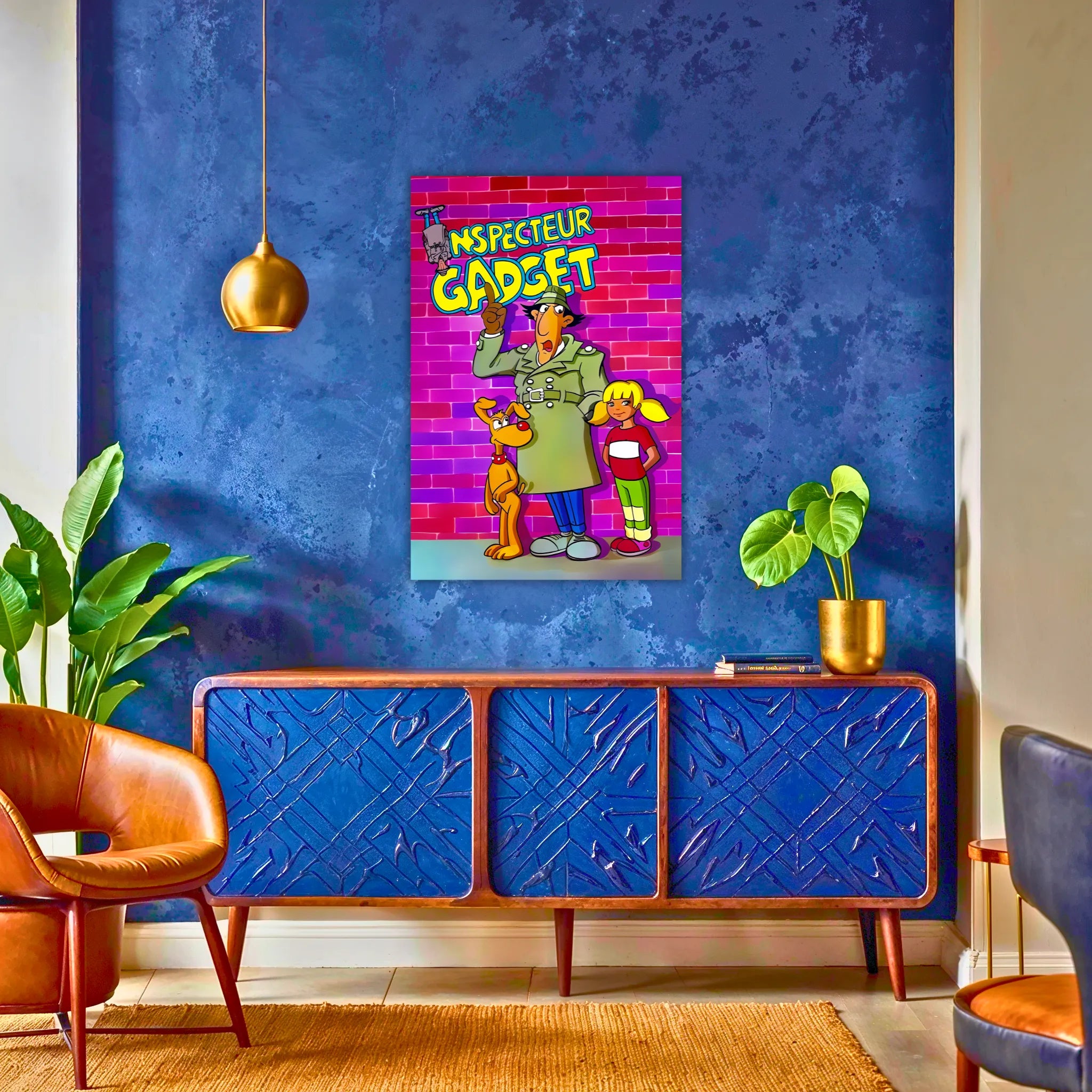 Tableau Inspecteur Gadget Affiche Colorée