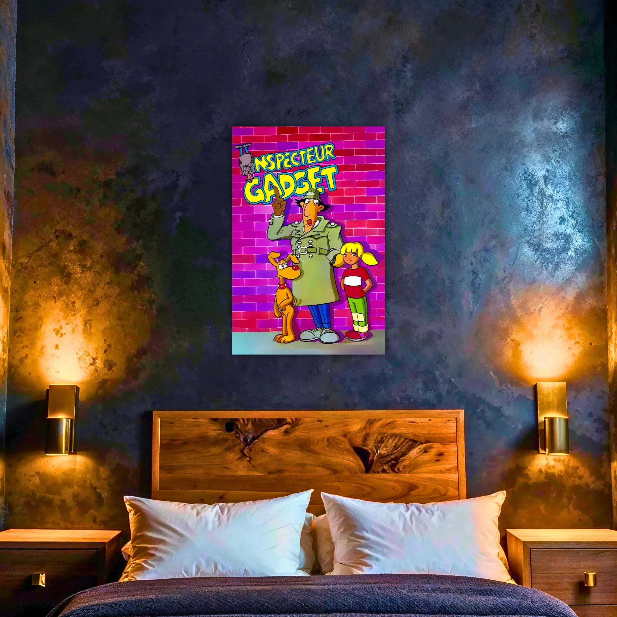 Tableau Inspecteur Gadget Affiche Colorée
