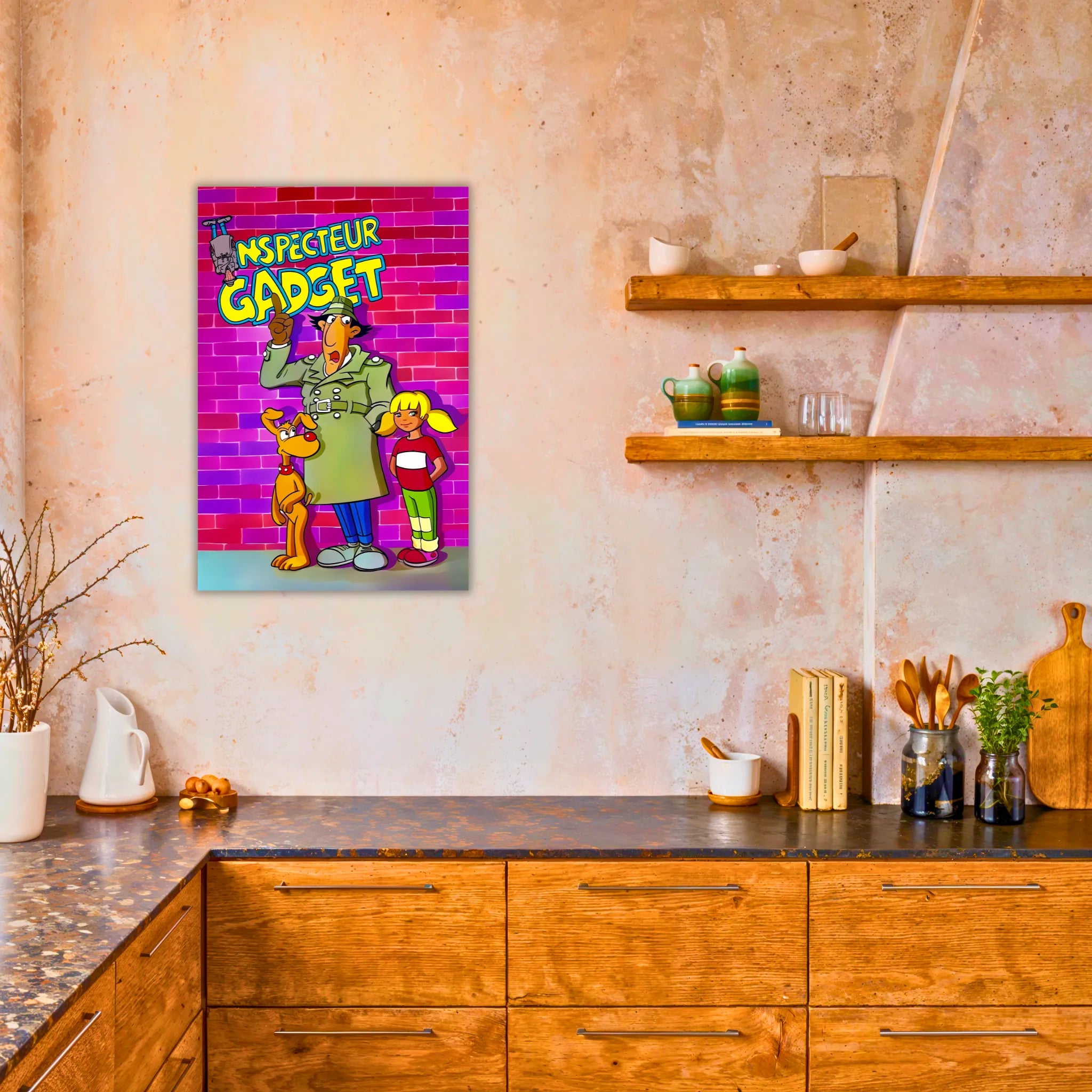 Tableau Inspecteur Gadget Affiche Colorée