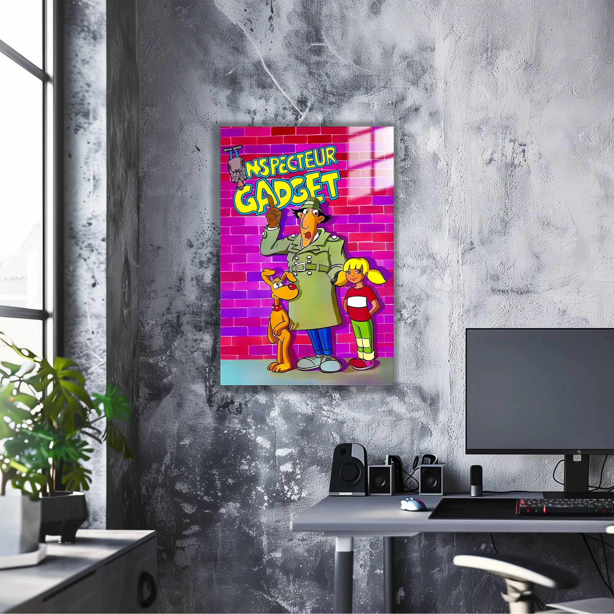 Tableau Inspecteur Gadget Affiche Colorée