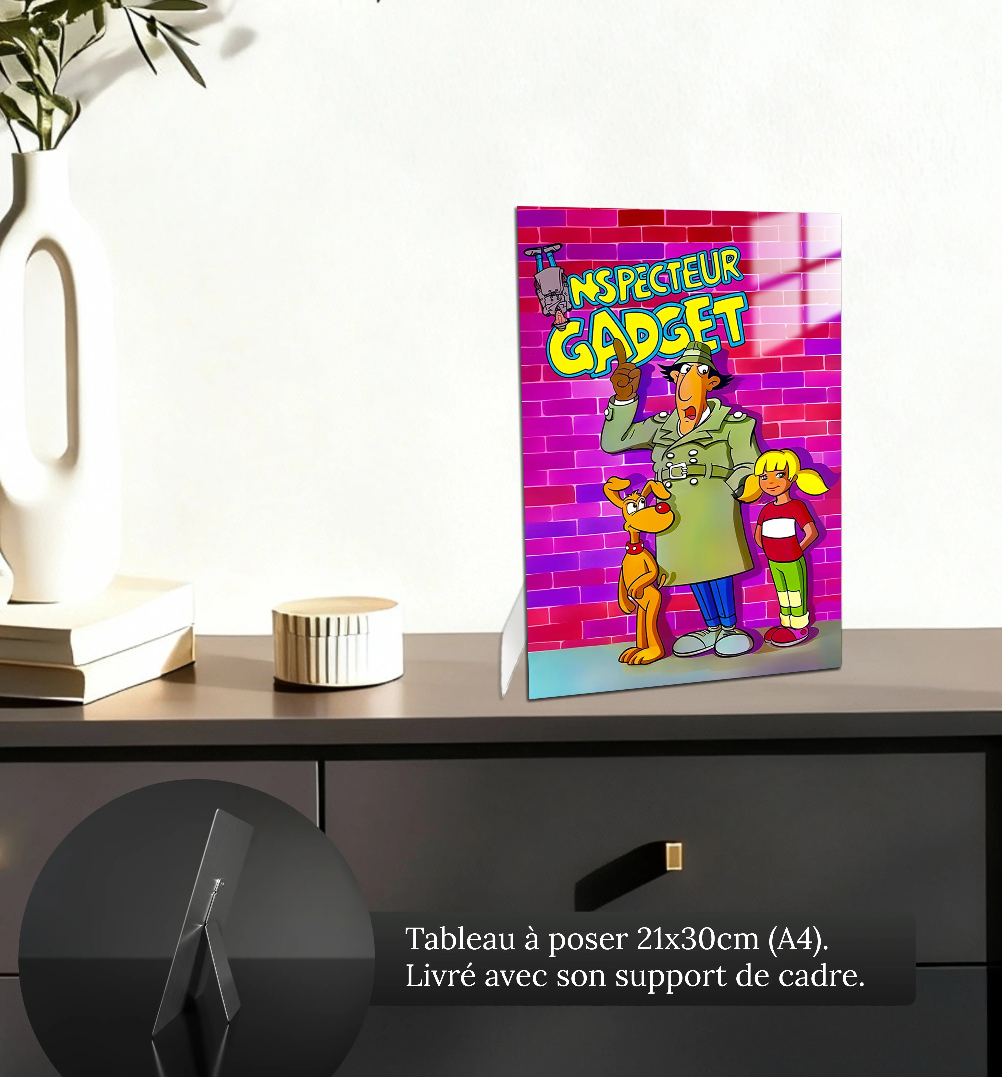 tableau-inspecteur-gadget-affiche-colore-petit-format-a-poser-sur-meuble | DreamWay