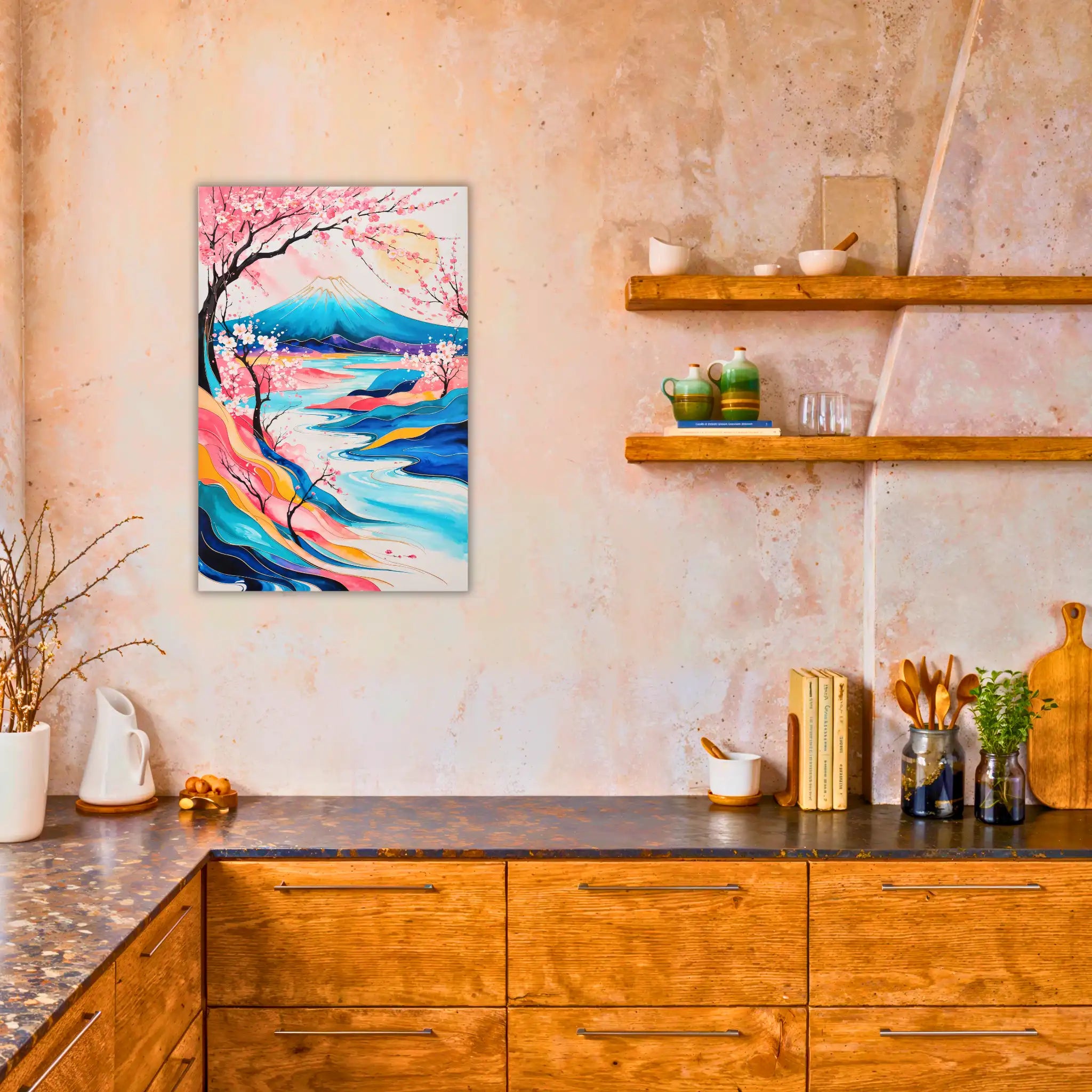 tableau-japonais-abstrait-dans-la-cuisine | DreamWay