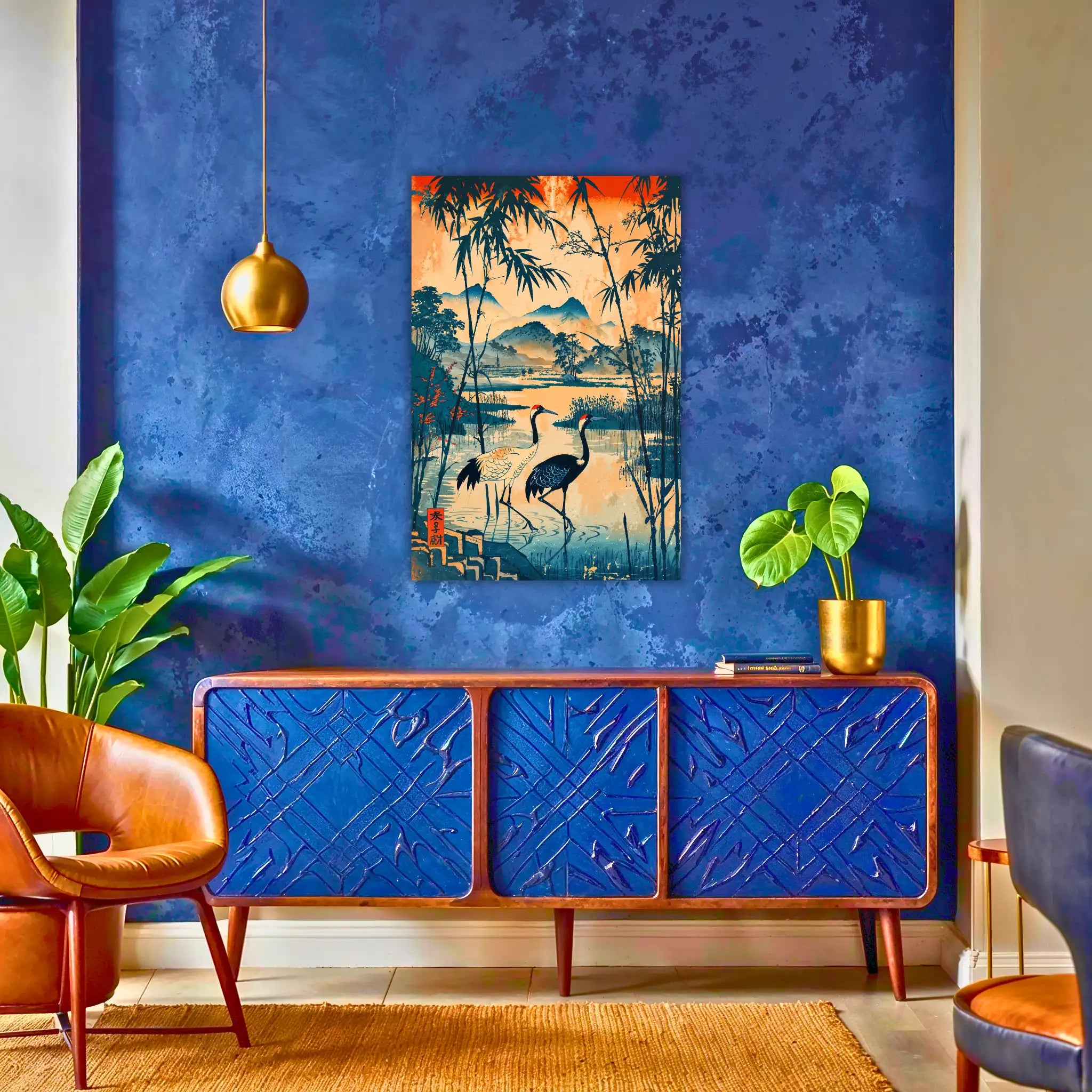 tableau-japonais-ancien-au-dessus-du-buffet | DreamWay