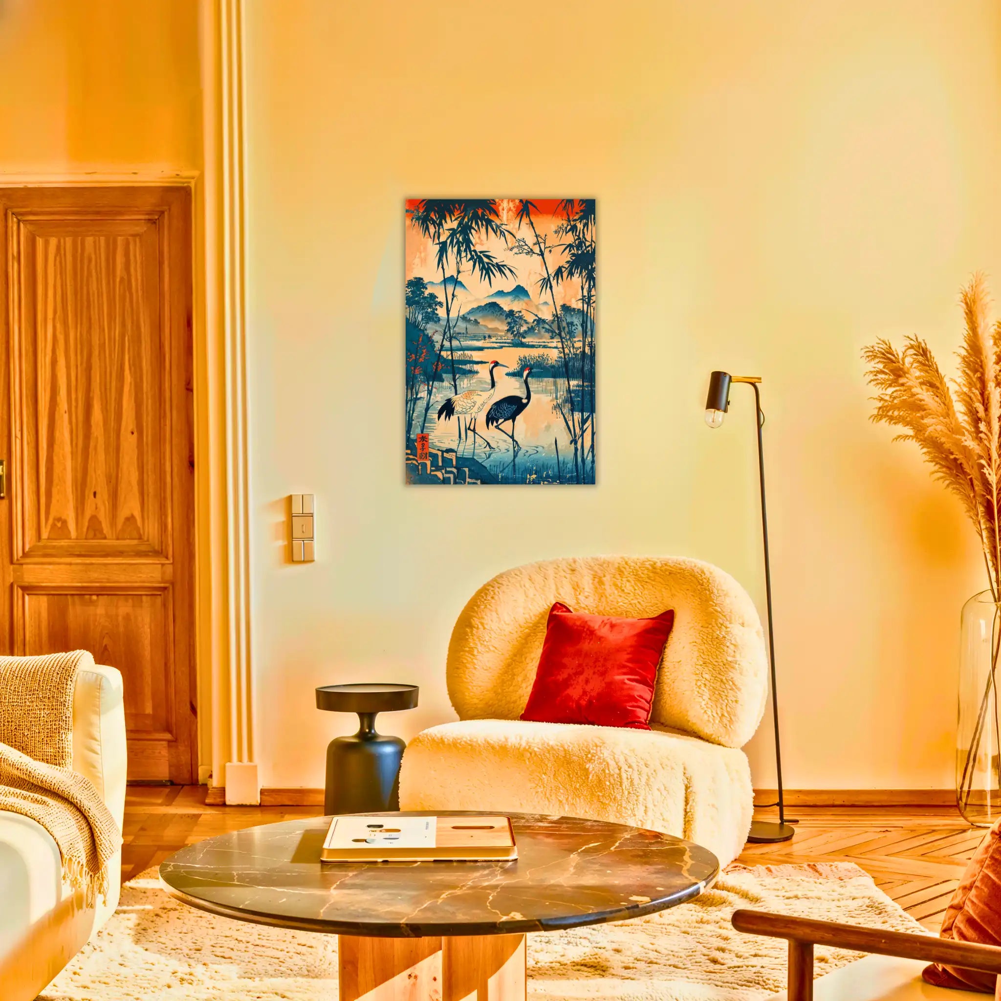 tableau-japonais-ancien-au-salon | DreamWay