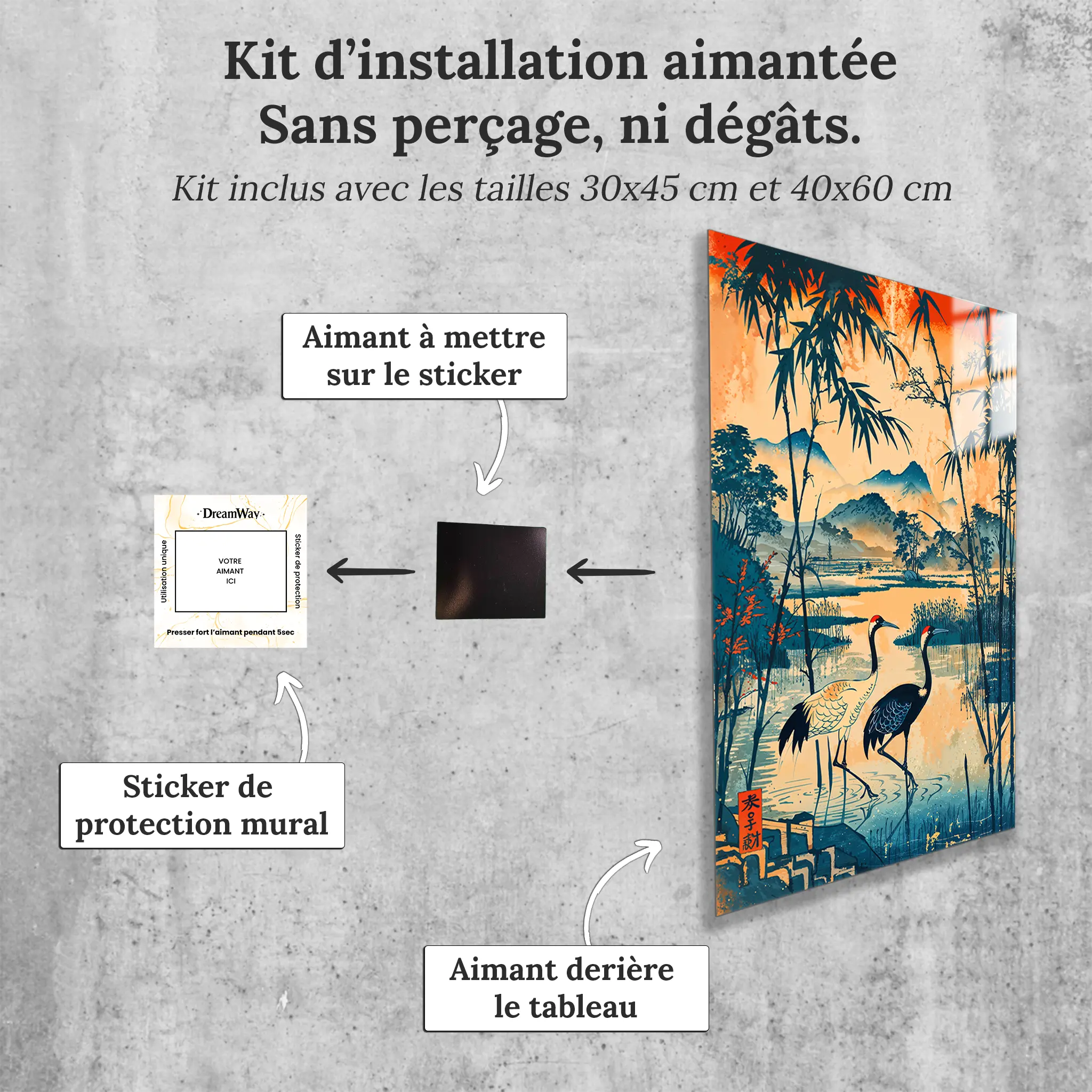 tableau-japonais-ancien-avec-installation-aimantee | DreamWay