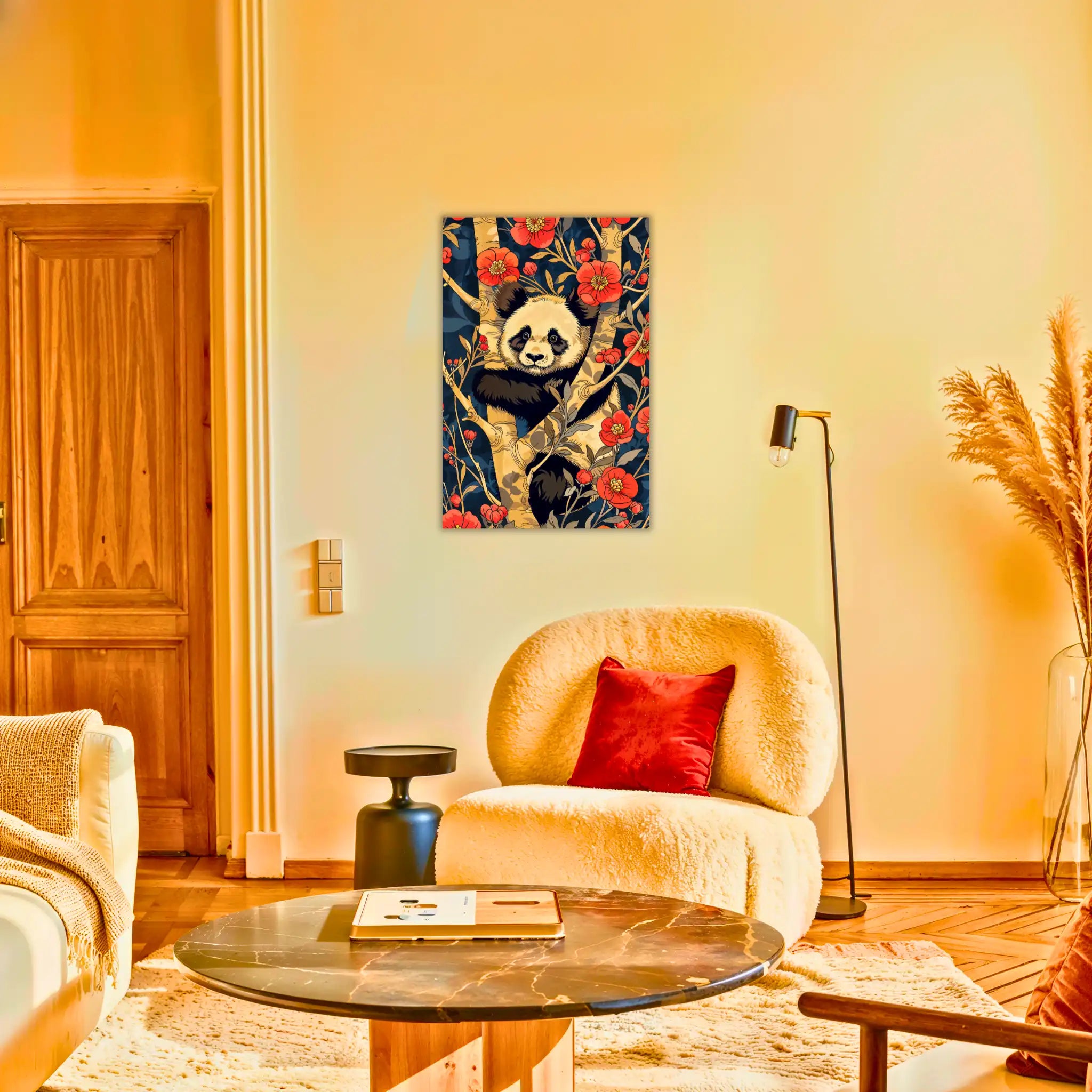 tableau-japonais-avec-un-panda-au-salon | DreamWay