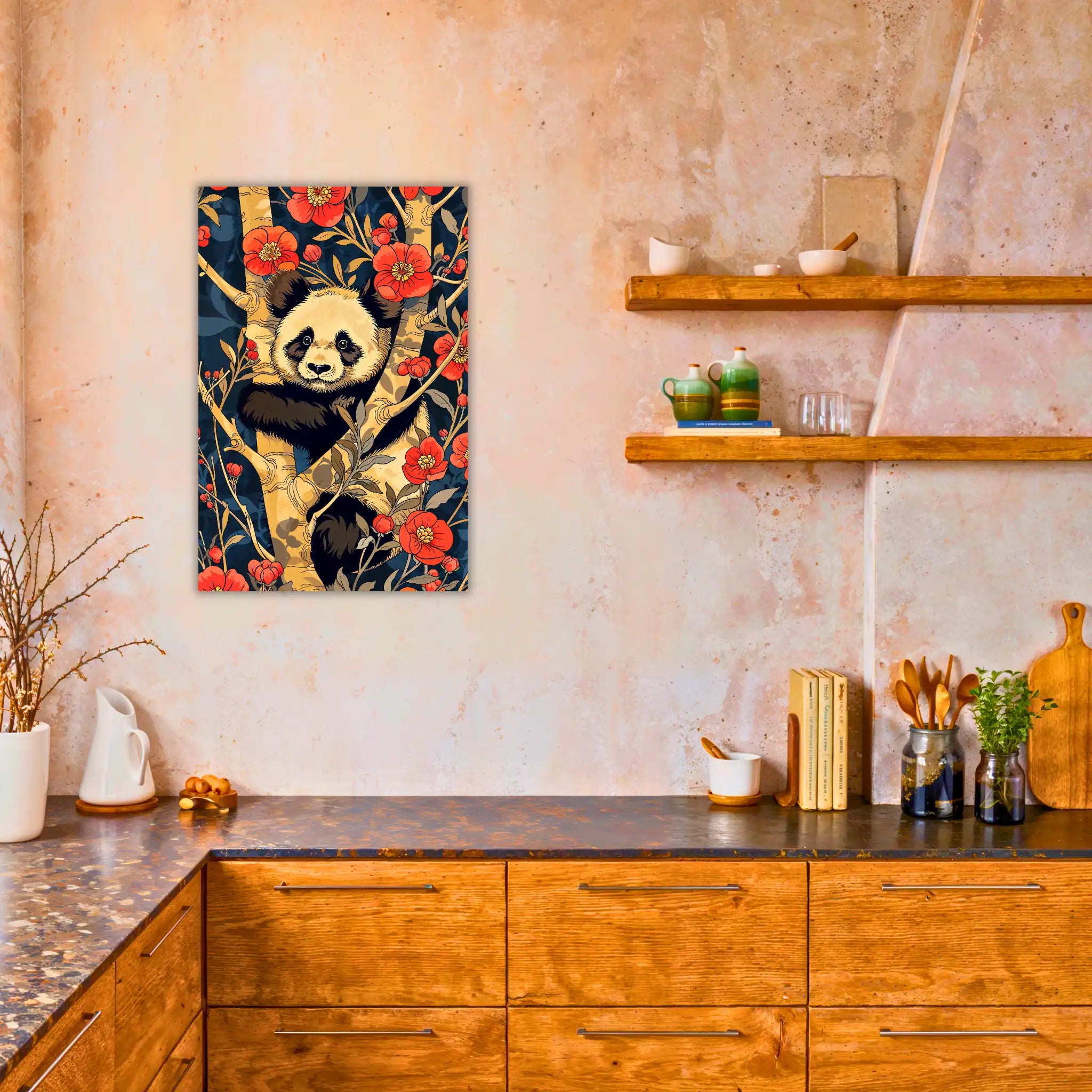 tableau-japonais-avec-un-panda-dans-la-cuisine | DreamWay