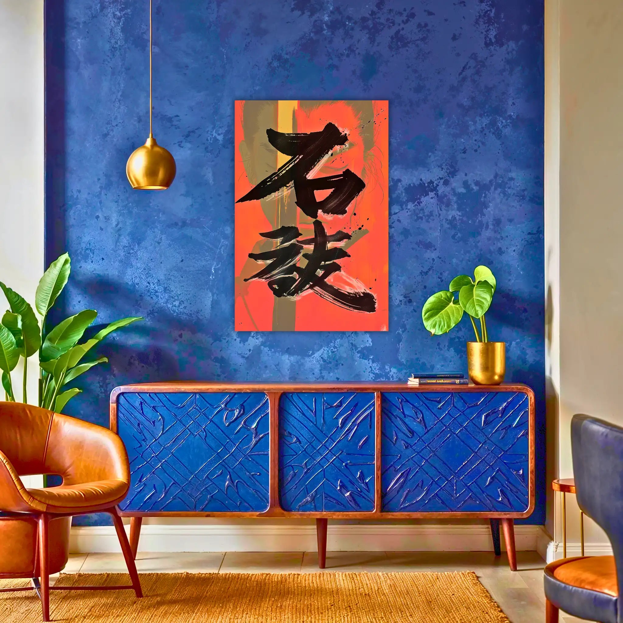 tableau-japonais-calligraphie-au-dessus-du-buffet | DreamWay