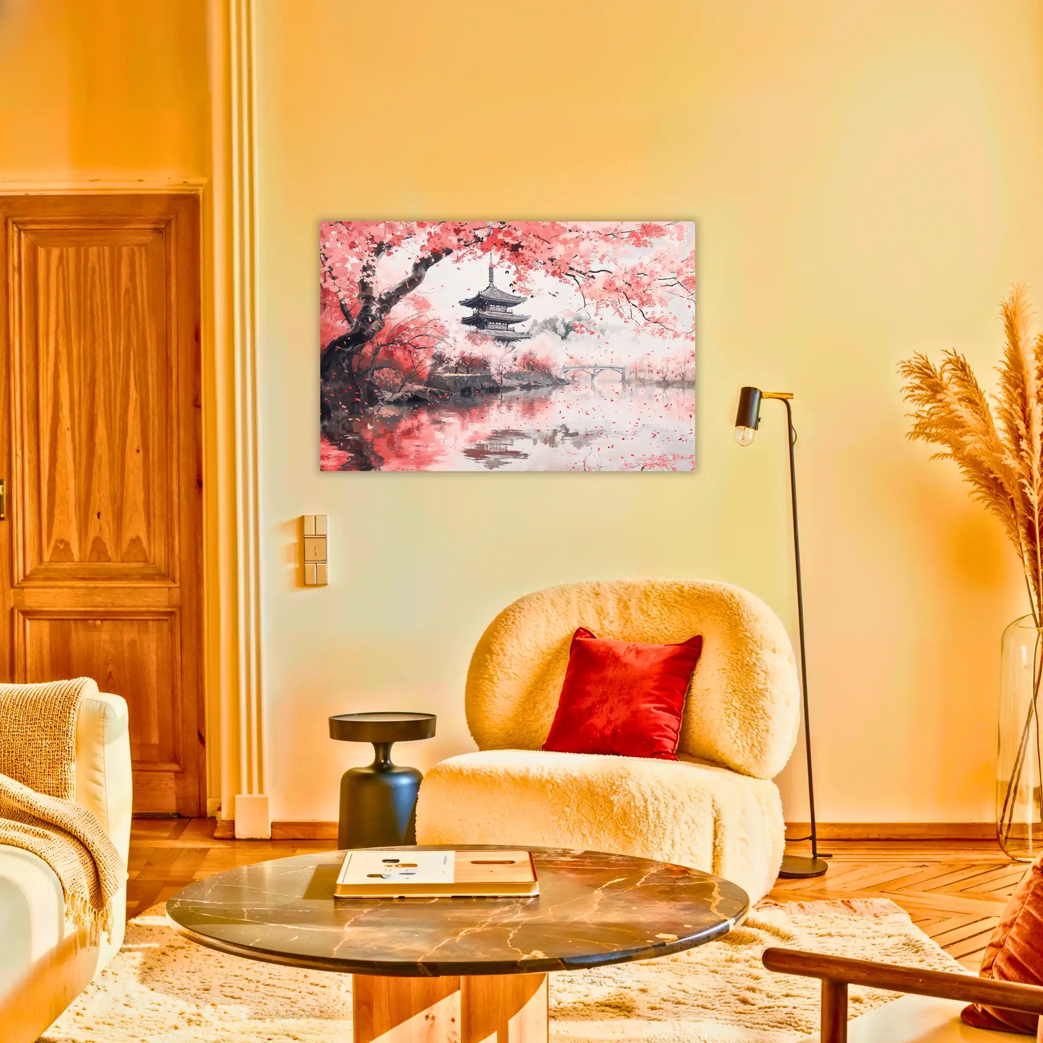 tableau-japonais-cerisier-au-salon | DreamWay