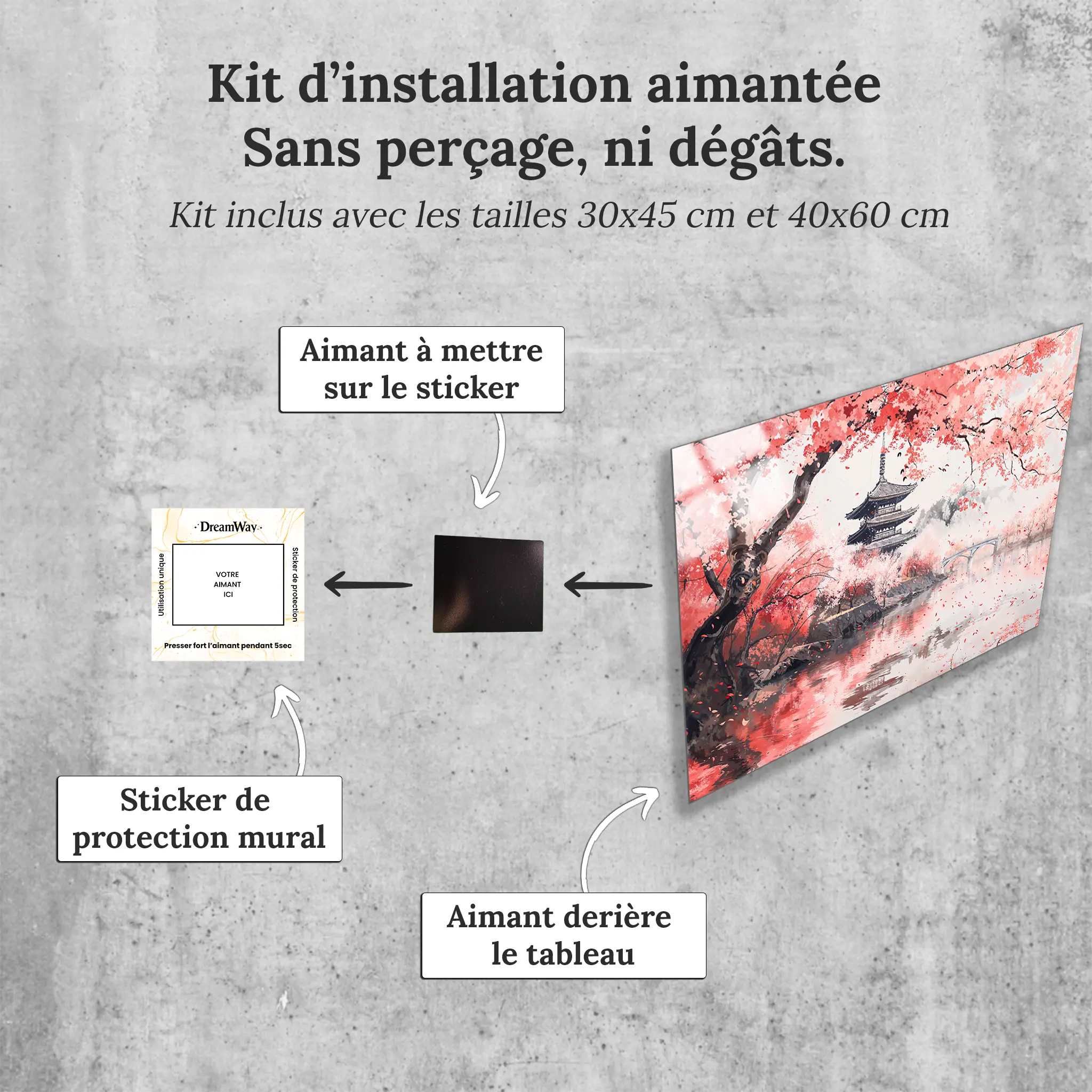 tableau-japonais-cerisier-avec-installation-aimantee | DreamWay