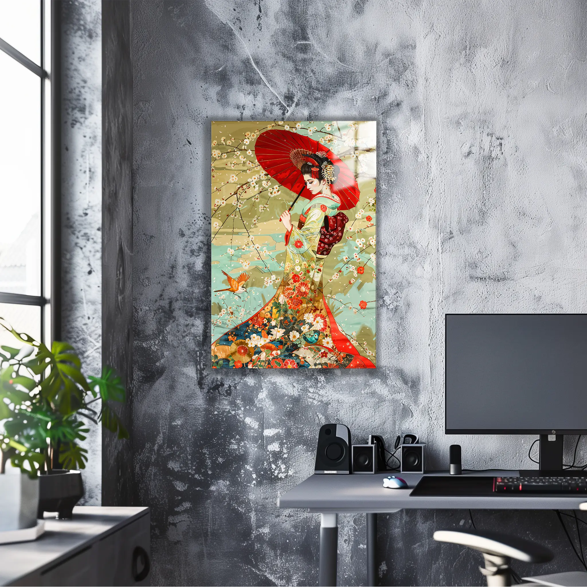 tableau-japonais-cerisier-geisha | DreamWay