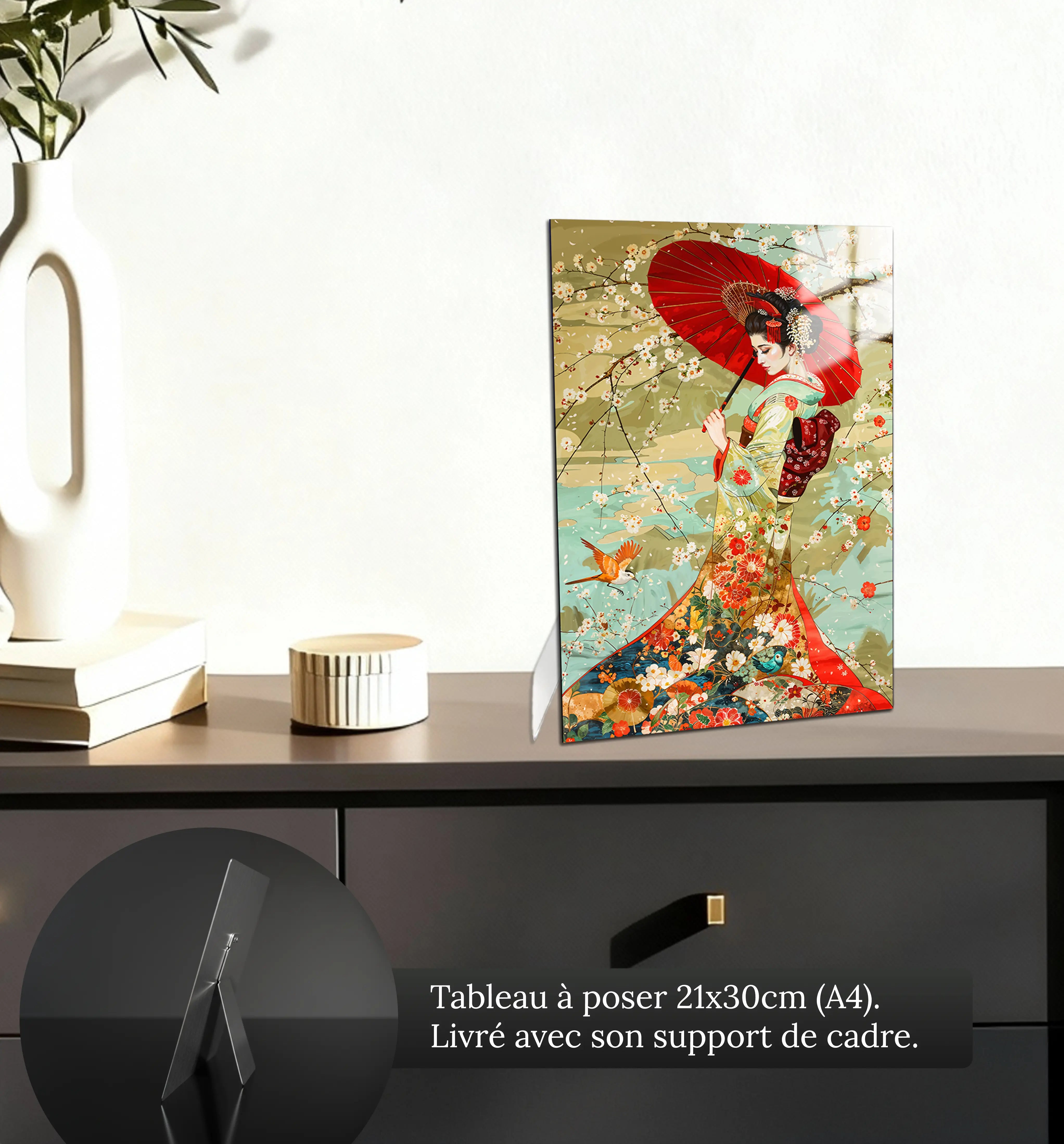 tableau-japonais-cerisier-geisha-petit-format-a-poser-sur-meuble | DreamWay